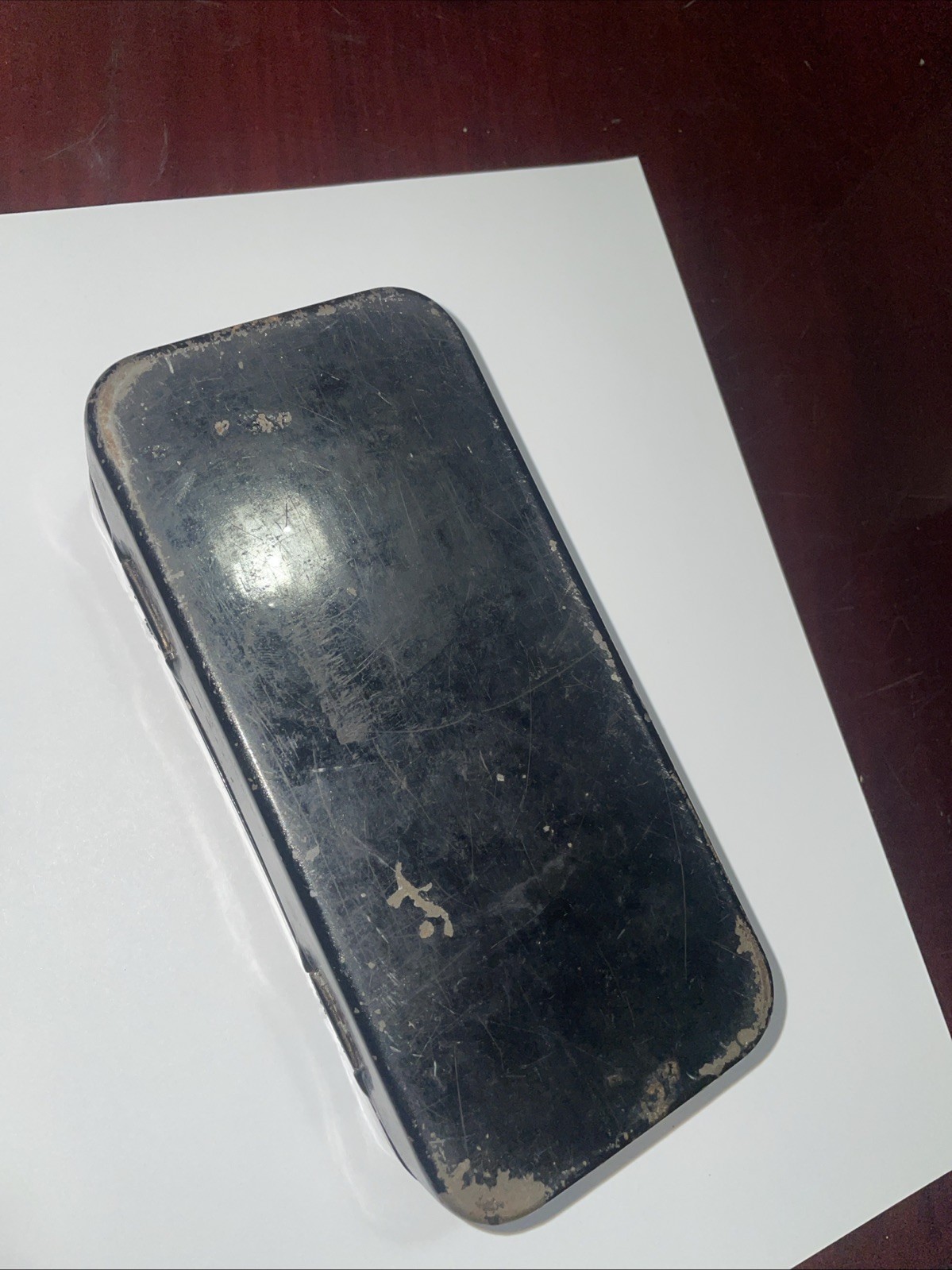 Antique Sewing Machine Attachments in original metal Box