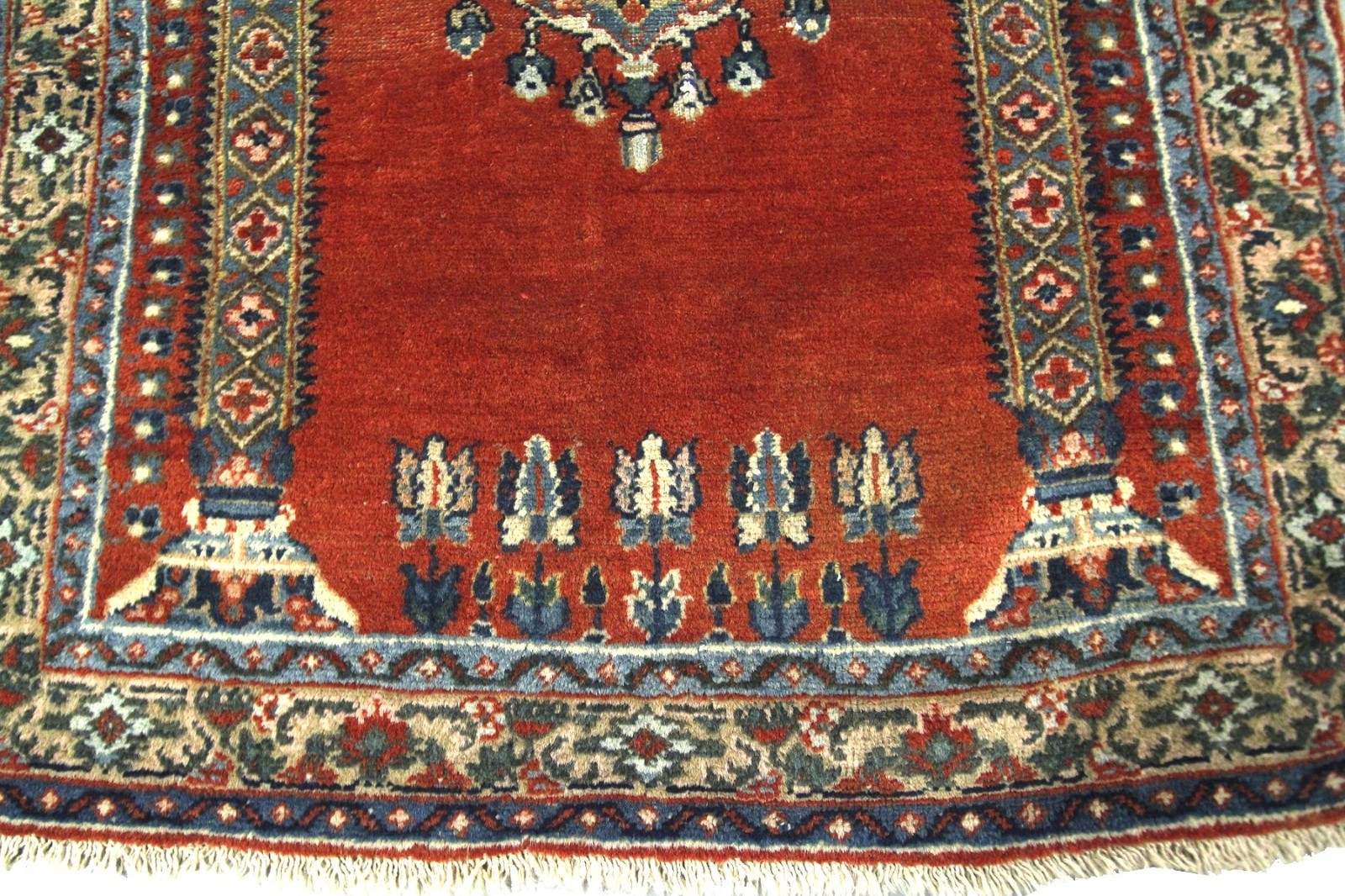 3×4 Antique Rug Turkish Tapestry Meditation Birds 92cm x 125cm c.1890