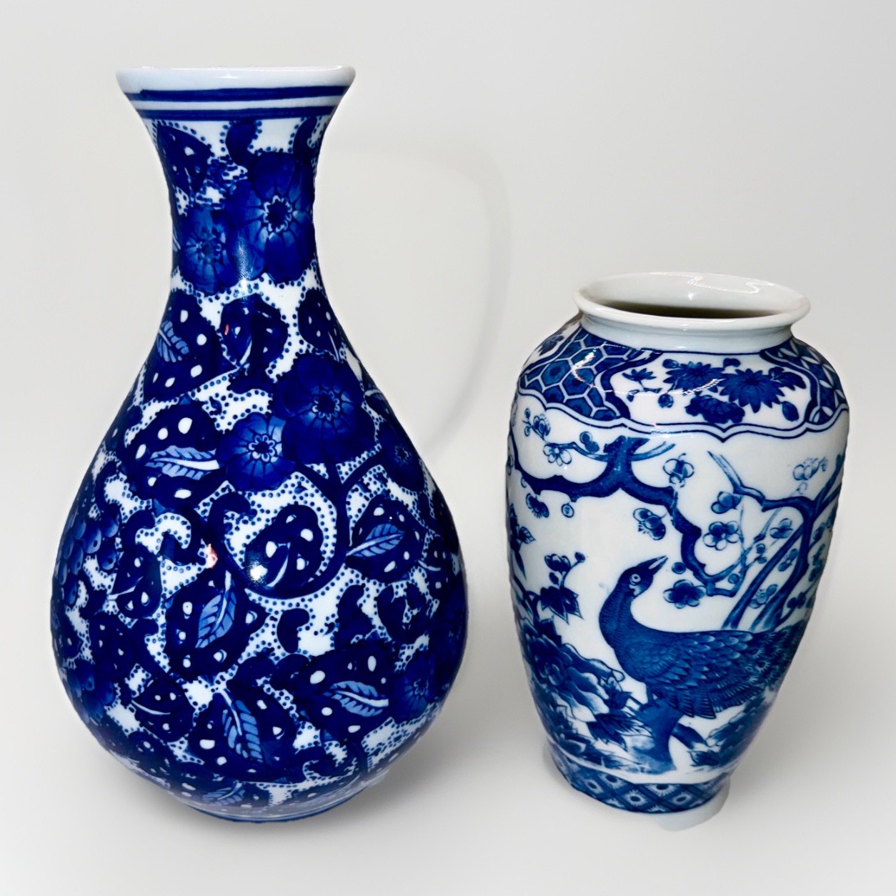 Vintage Blue & White Chinese Vases – A Mixed Pair, Bombay & Andrea Sadek