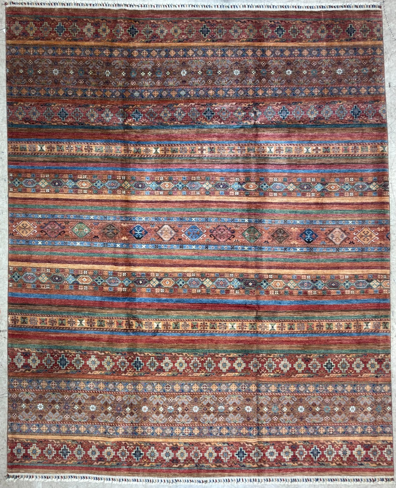 Handmade Wool Area Rug, 5×8 , Red Brown Oriental Rug