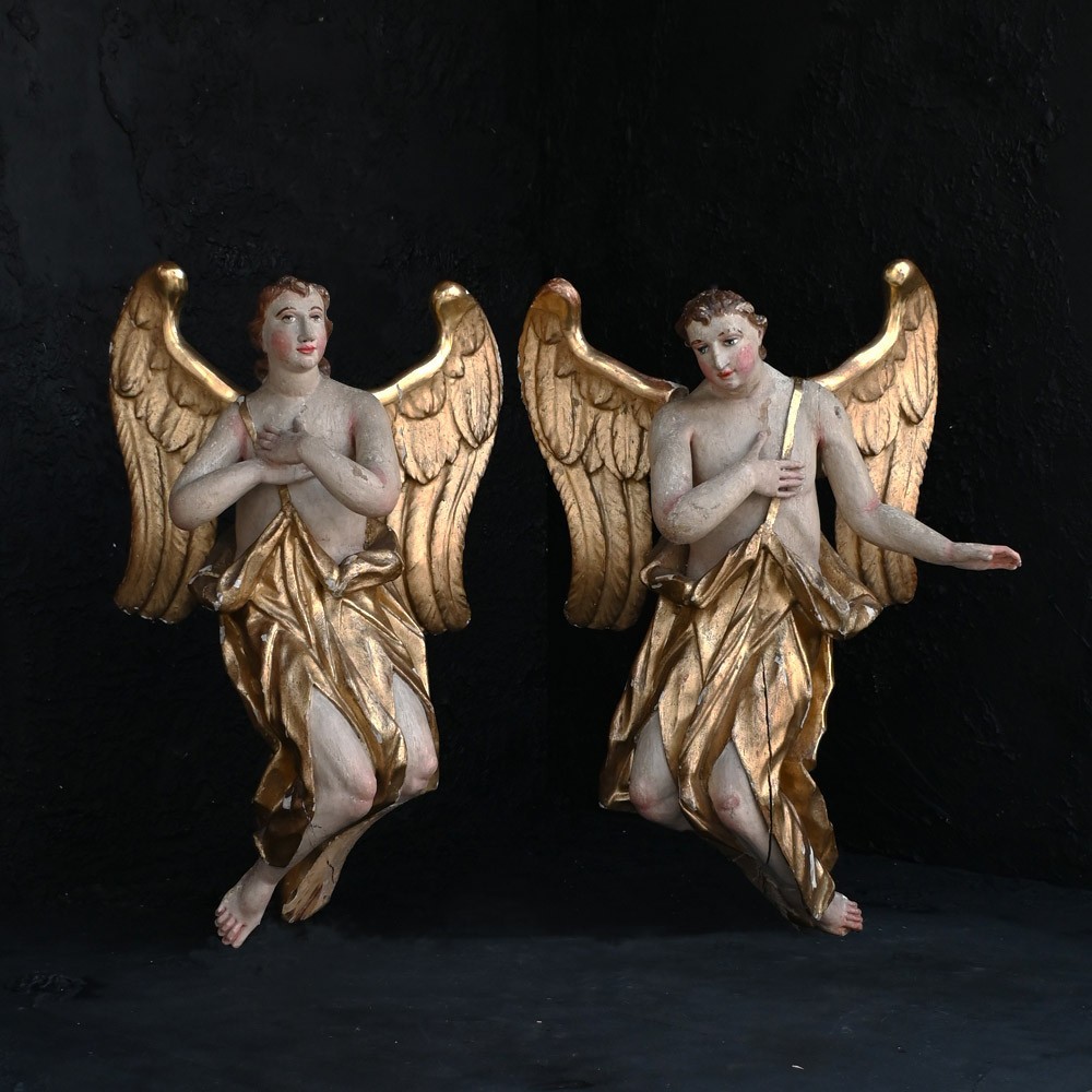 A matched pair of 19th Century Italian alters love Angels