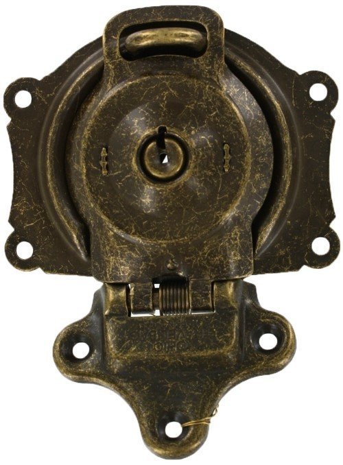 Antique Brass Trunk Lock with Keys patina chest steamer old vintage rustic new