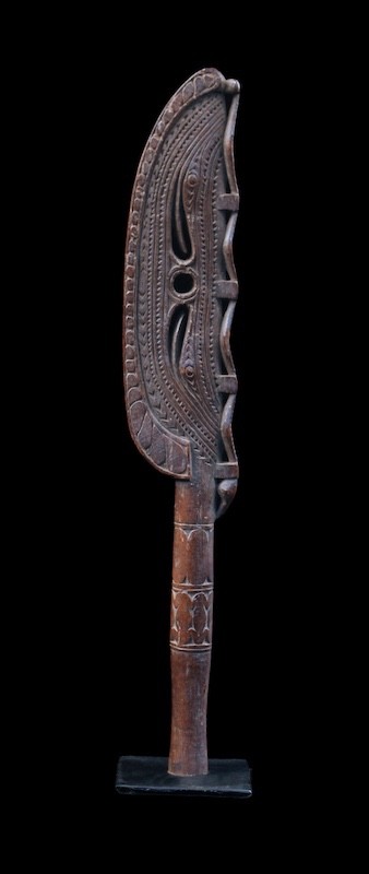 Fragment de pagaie, paddle top, Sepik river, papua new guinea, 47 cm