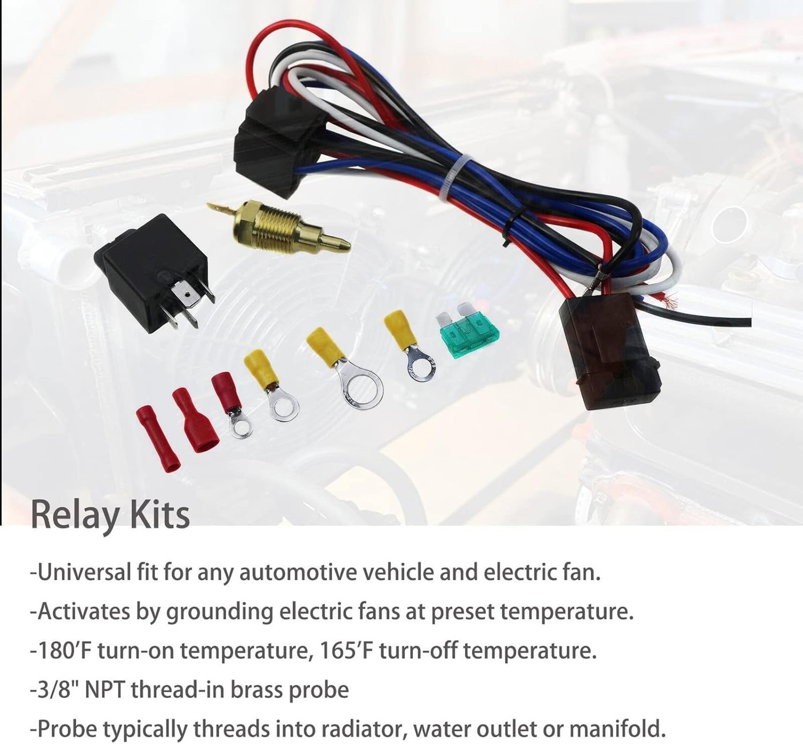 3 Row Radiator Fans Compatible With 1973-1991 Chevy C/K C10 C20 C30 K10 Truck…