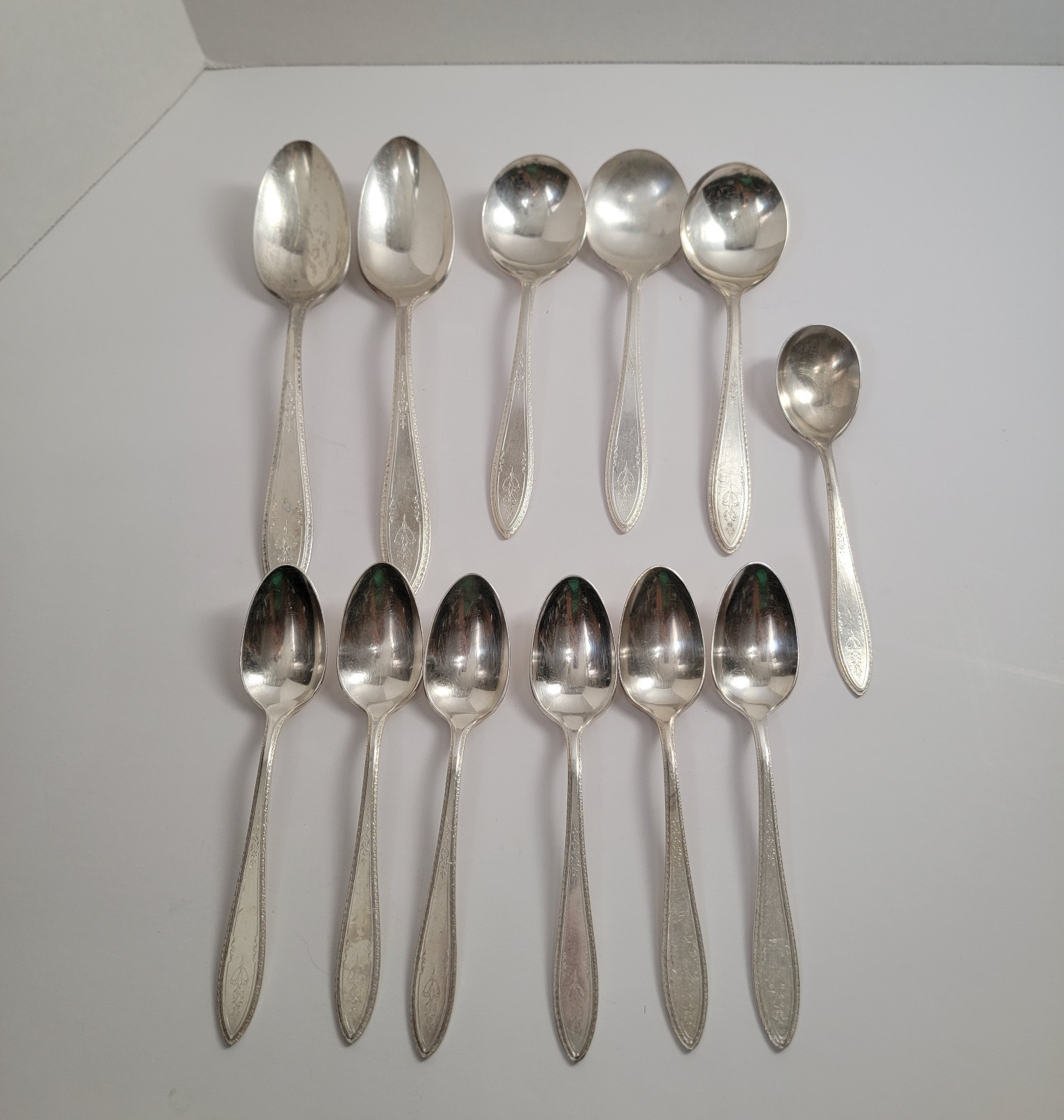 1847 Rogers Bros Argosy 1920’s Set Of 12 Silver Plate Spoons