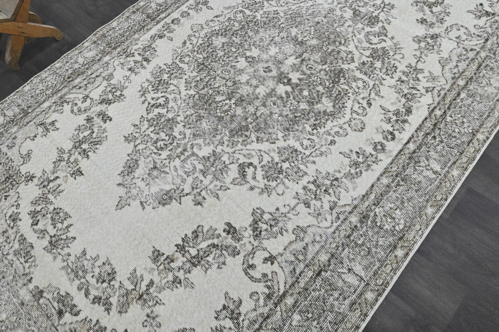 Oushak Turkish Vintage Rug 6×10 Kilim Rug Anatolian Handmade Boho Decor BEIGE