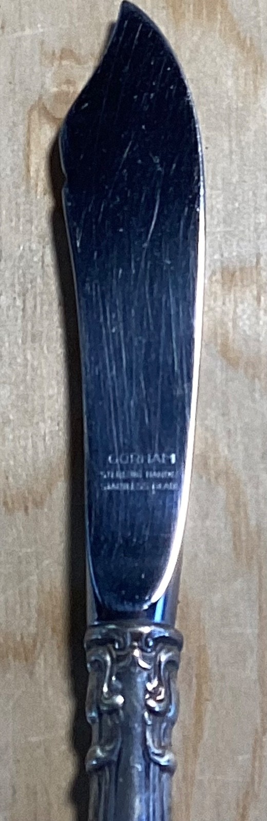 Gorham Chantilly Butter Knife -Sterling Handle -Stainless Blade 6 5/8″-READ AD !