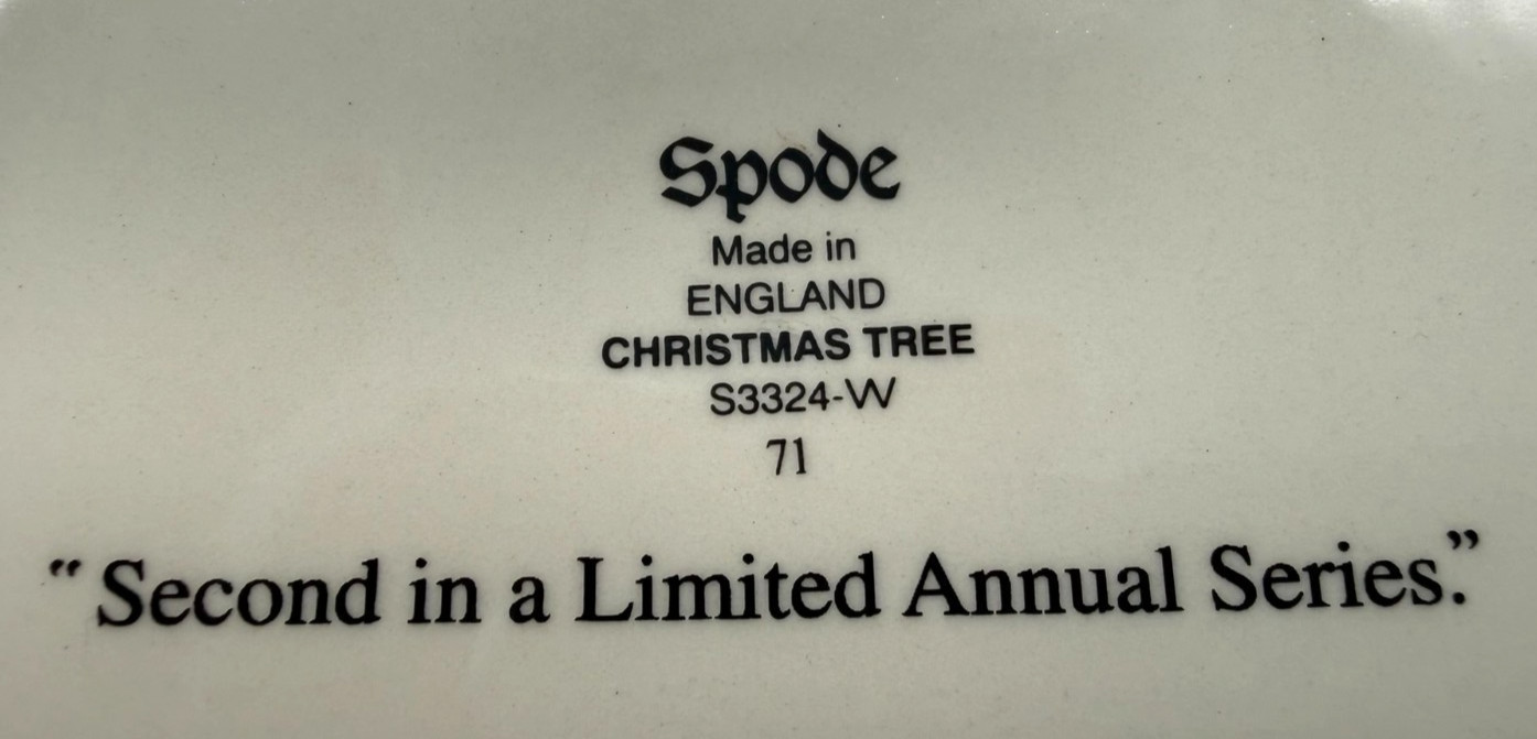 Spode 6.5” Christmas Tree Dish Second in Limited Series
