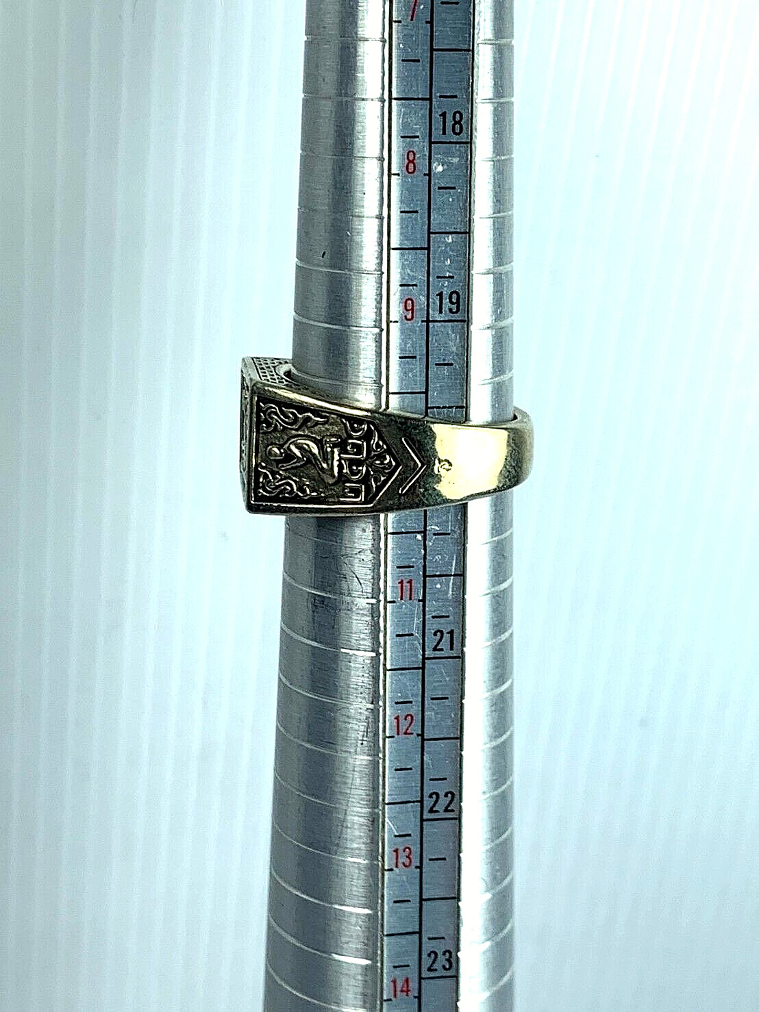 SIZE 10.5 US. REAL B. E. 2524 ALPACA BUDDHA NANG KWAK LP RUAY RING THAI AMULET