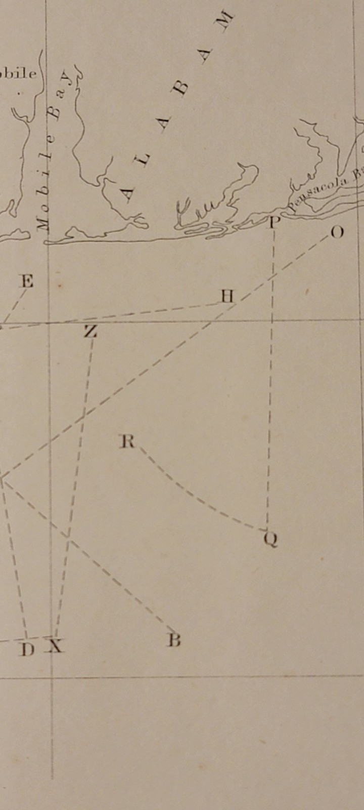 1855 H No. 3 US Coast Survey sketch map Deep Sea Soundings Gulf Mexico Bache
