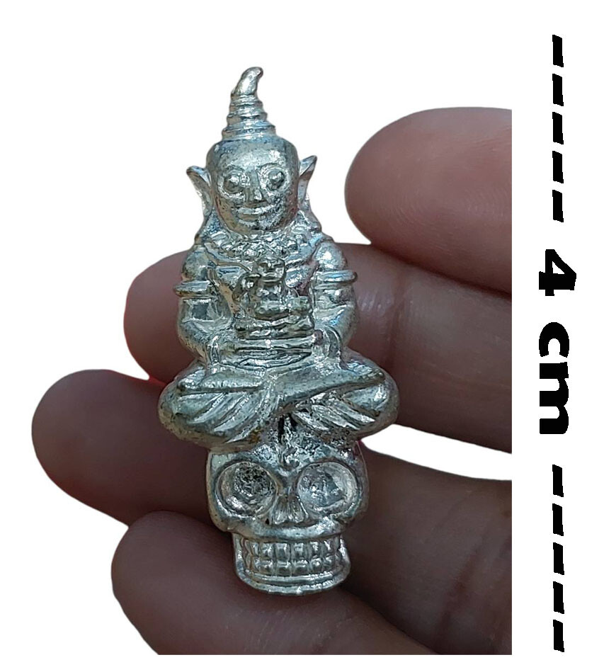 Thai Amulet Charming Top Ngang Silver Color Hong Prai Love Fortune By Lp Mian