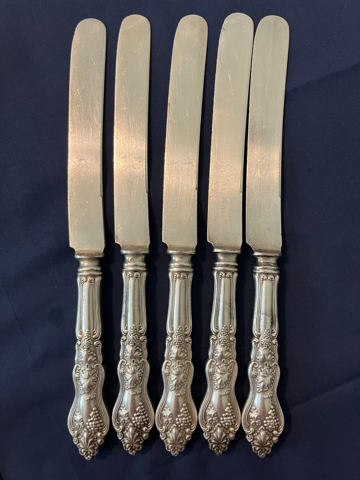 Antique American Silver Co Moselle Grape Silverplate Flatware 29 Pieces