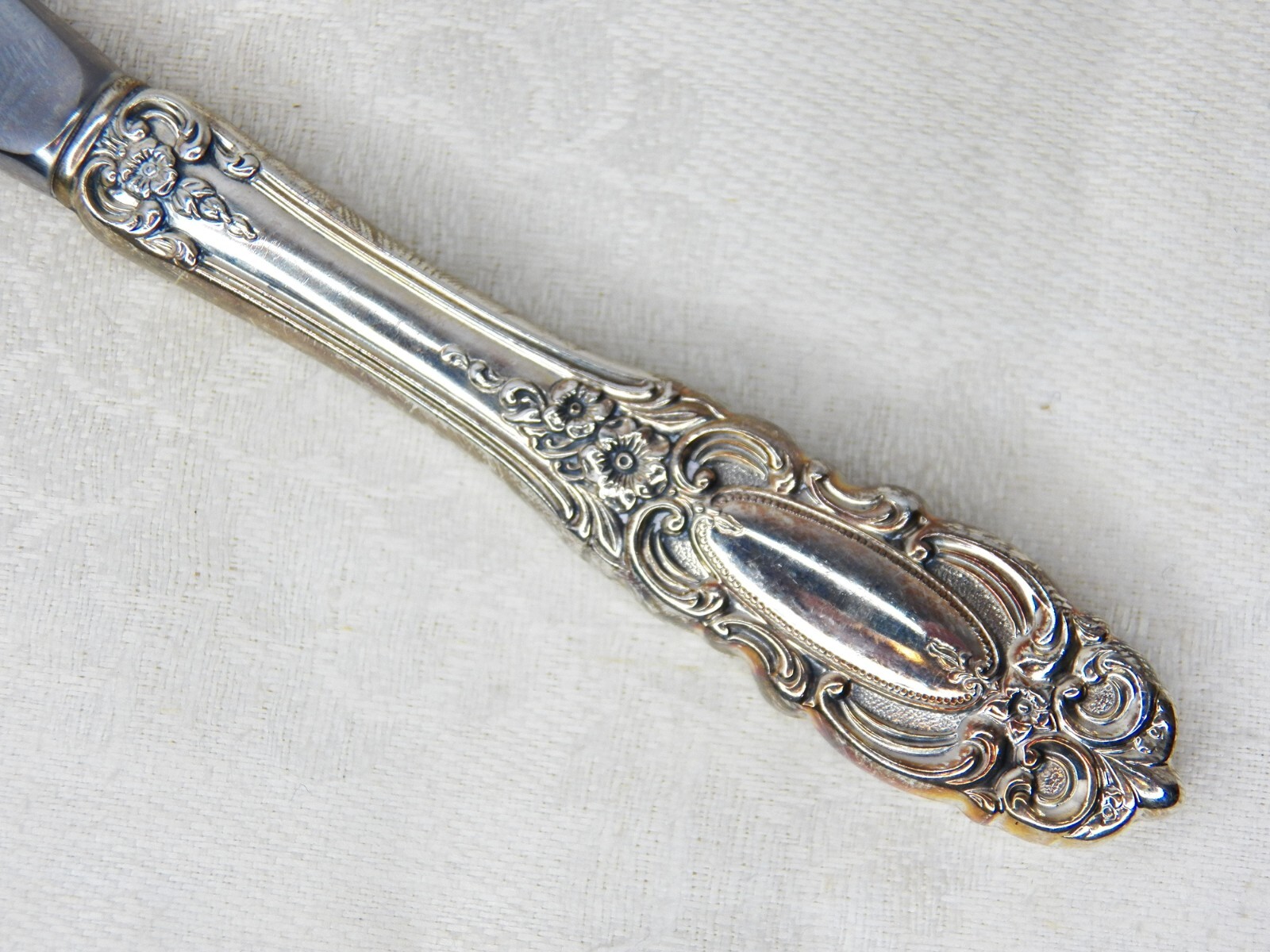 TOWLE GRAND DUCHESS STERLING SILVER HANDLE MASTER BUTTER KNIFE 7″ NO MONOGRAM