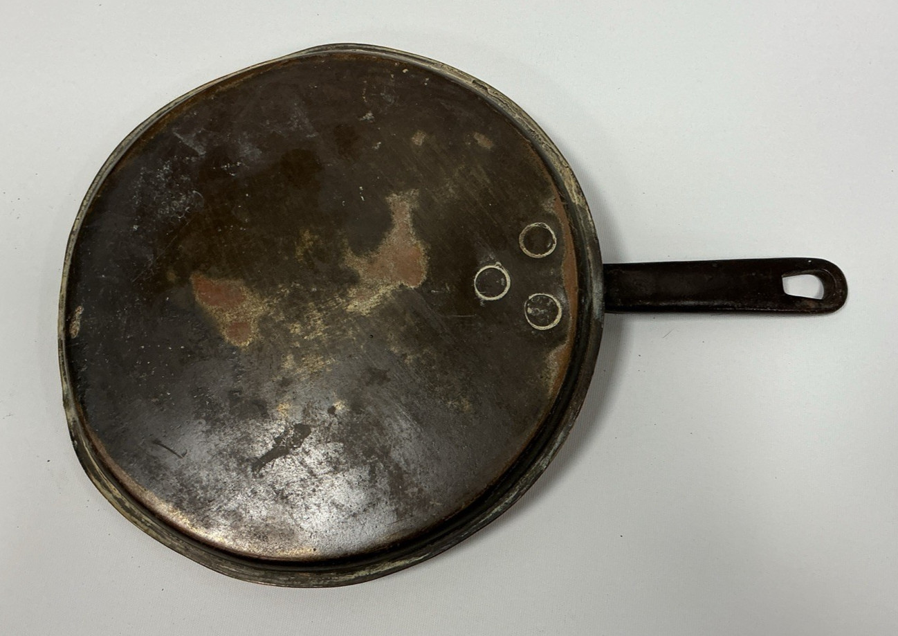 Antique 6‑Piece Copper Saucepan Set – 4 Saucepans + 2 Lids – Total Weight 5.45kg