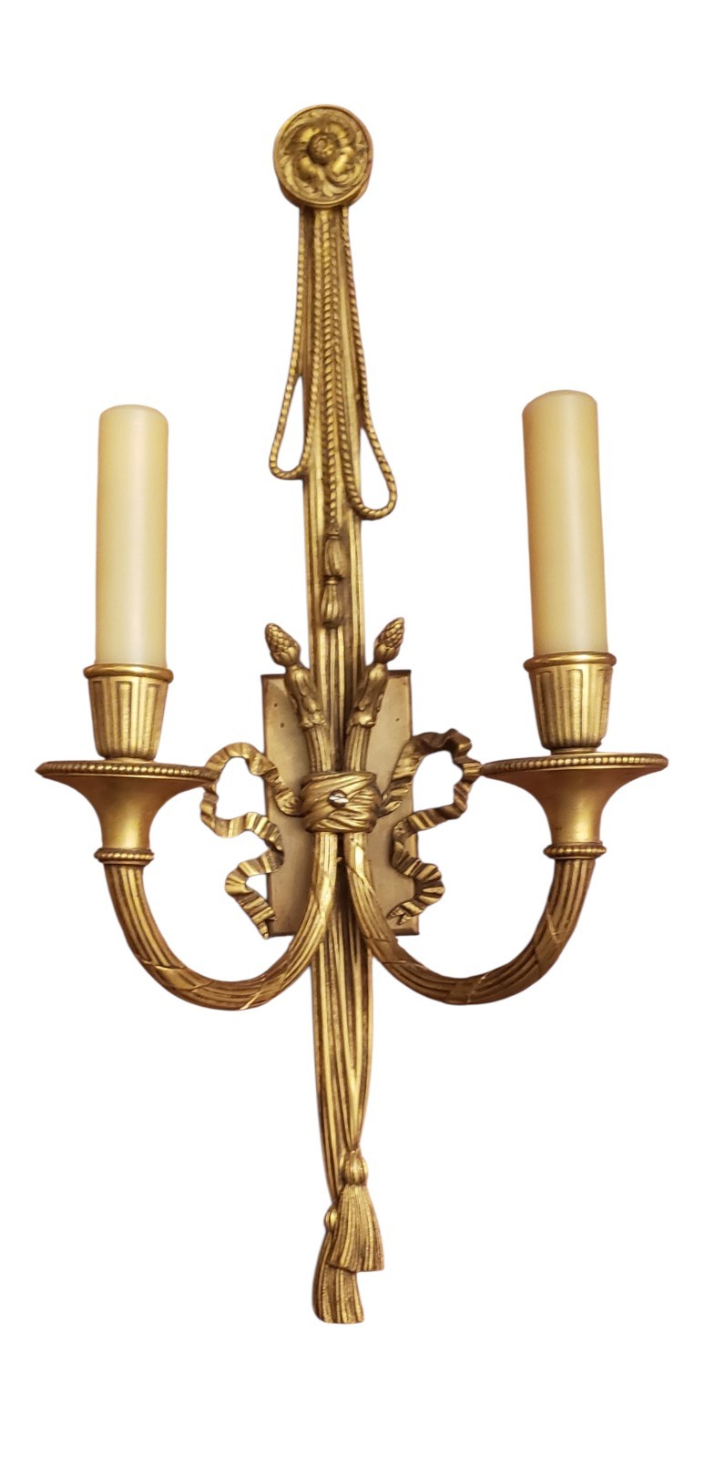 LOUIS XVI GOLD GILT OLD WALL SCONCES INTERIOR DESIGN LIGHT FIXTURES MA NH ORIGIN