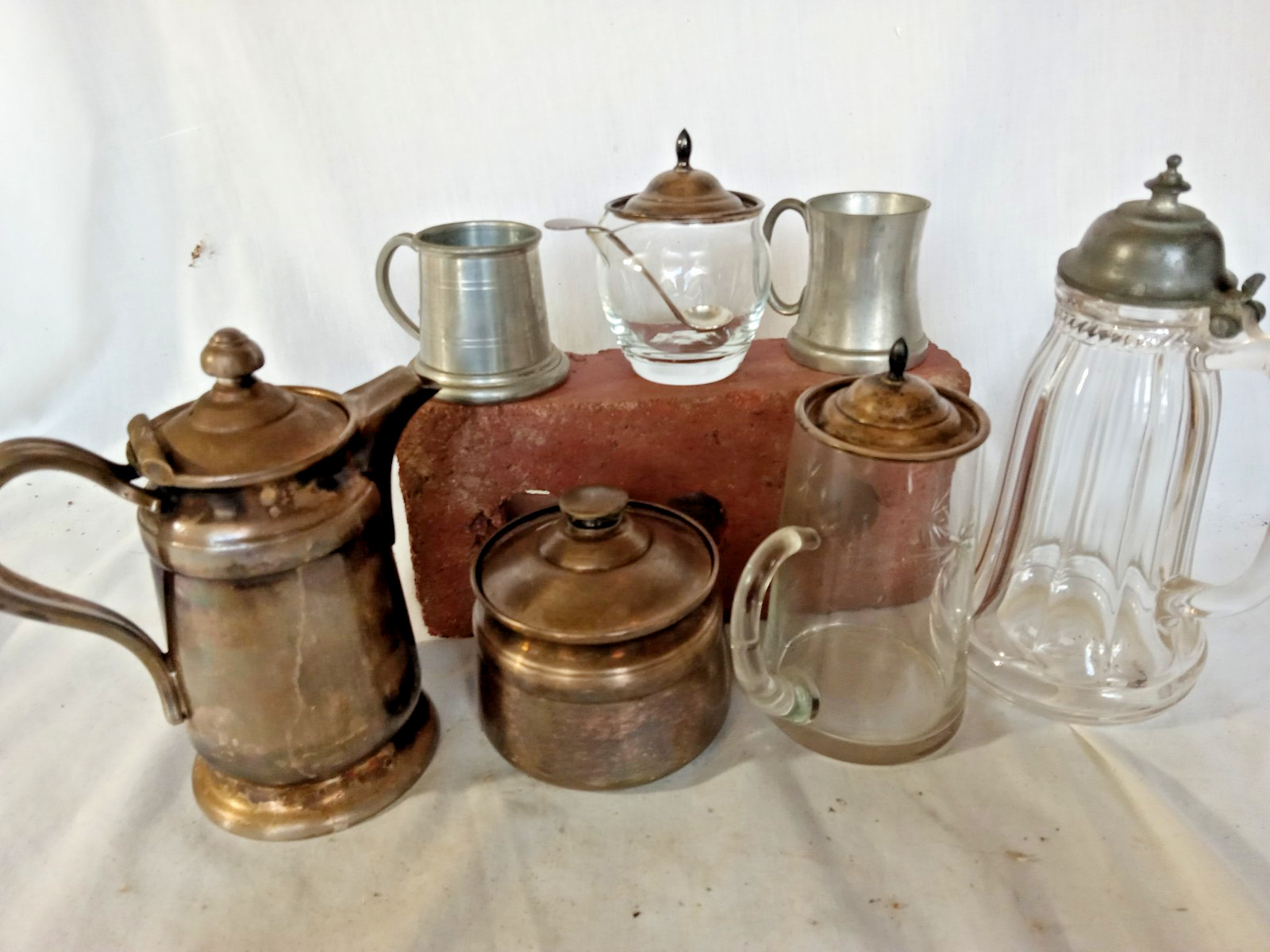 Silverplate, Sterling, Pewter, Crystal, Jigger, Mustard, Syrup WOW! FREE SHIP