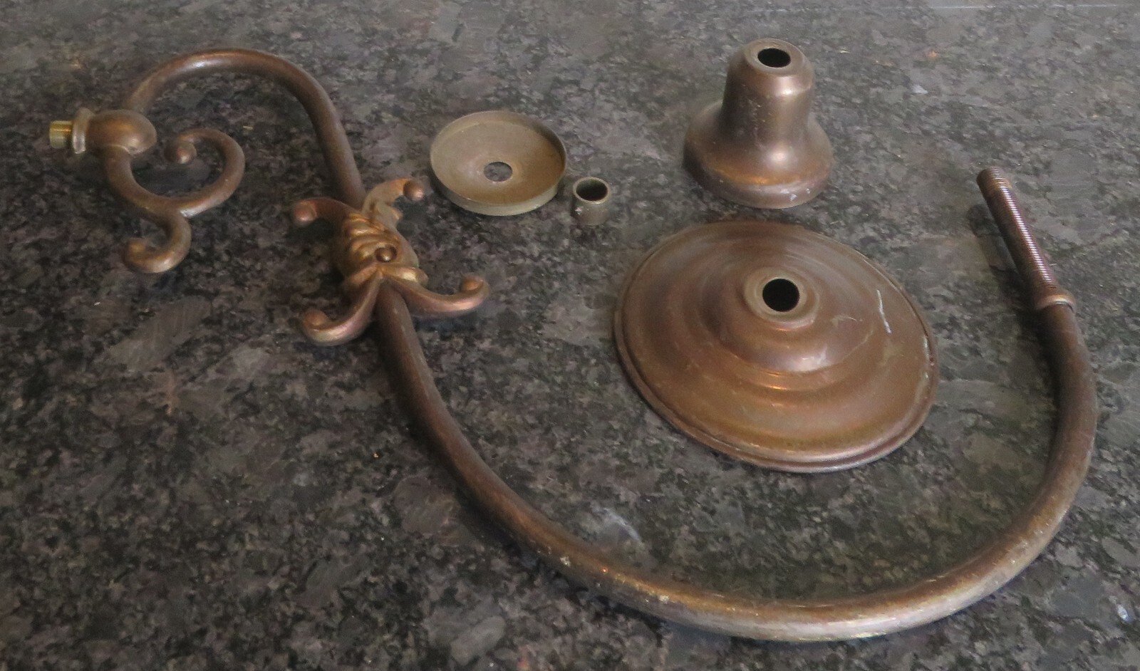 Vintage Reclaimed Flemish Chandelier Bronze 39cm Arm Spare Part