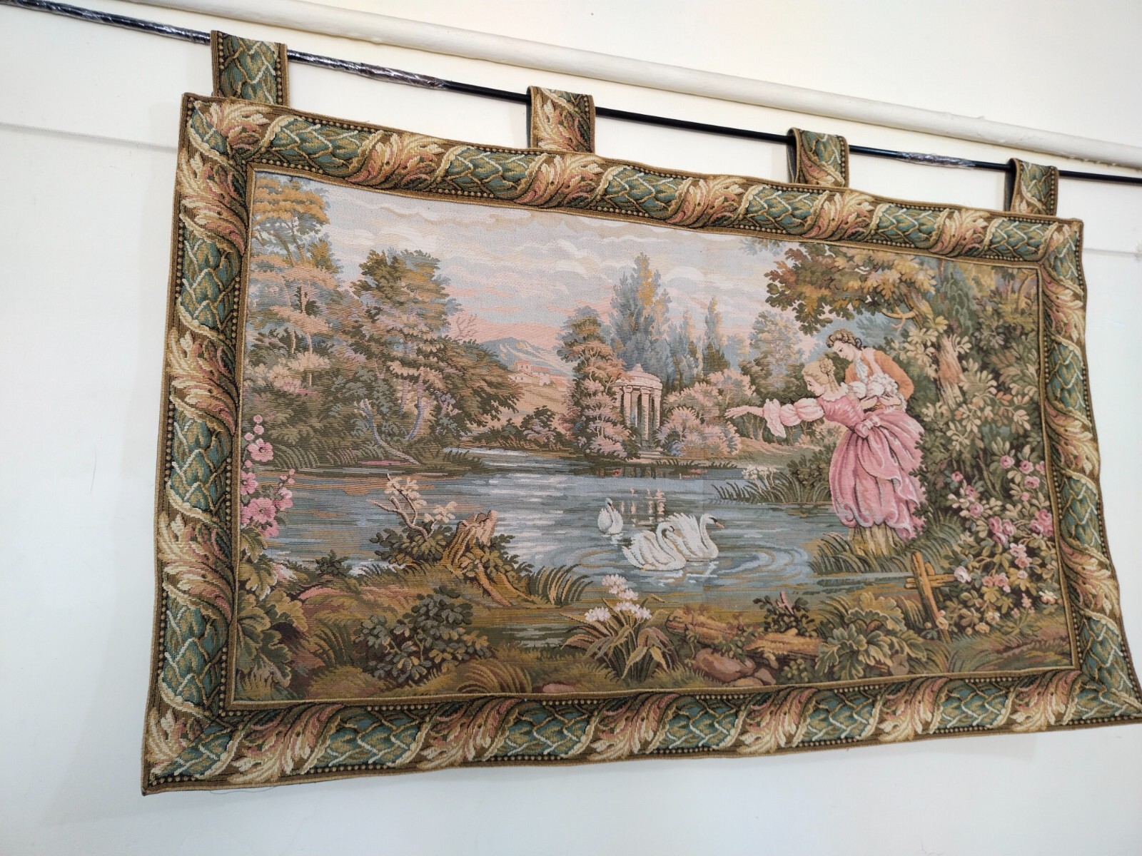 vintage french Aubusson tapestry wall hanging tapestries pictorial home decor