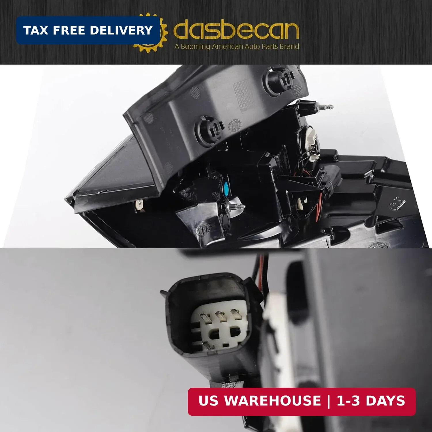 Dasbecan Left Driver Side Tail Light Assembly with Bulb Compatible with Ford Esc