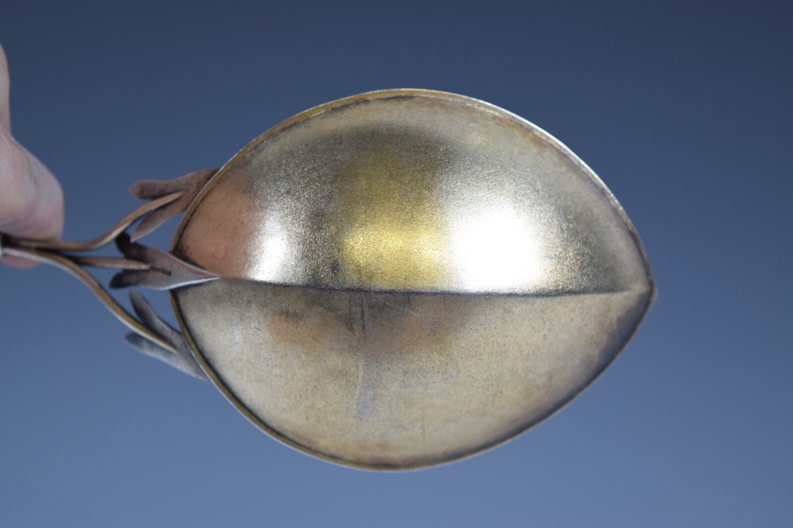 Stunning Antique Gorham Aesthetic Calla Lilly Pudding Spoon 10 1/2″ c. 1865