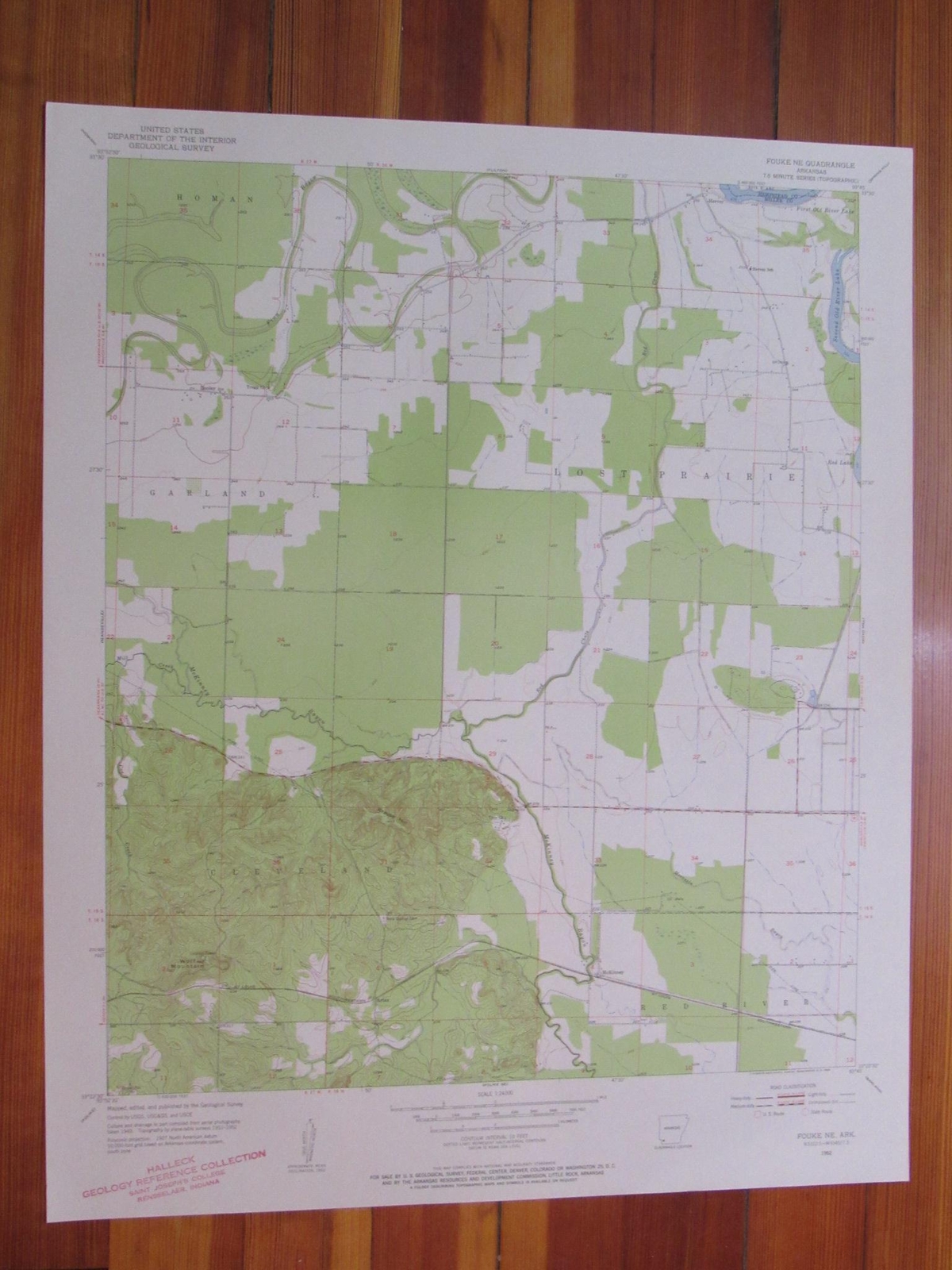 Fouke NE Arkansas 1953 Original Vintage USGS Topo Map