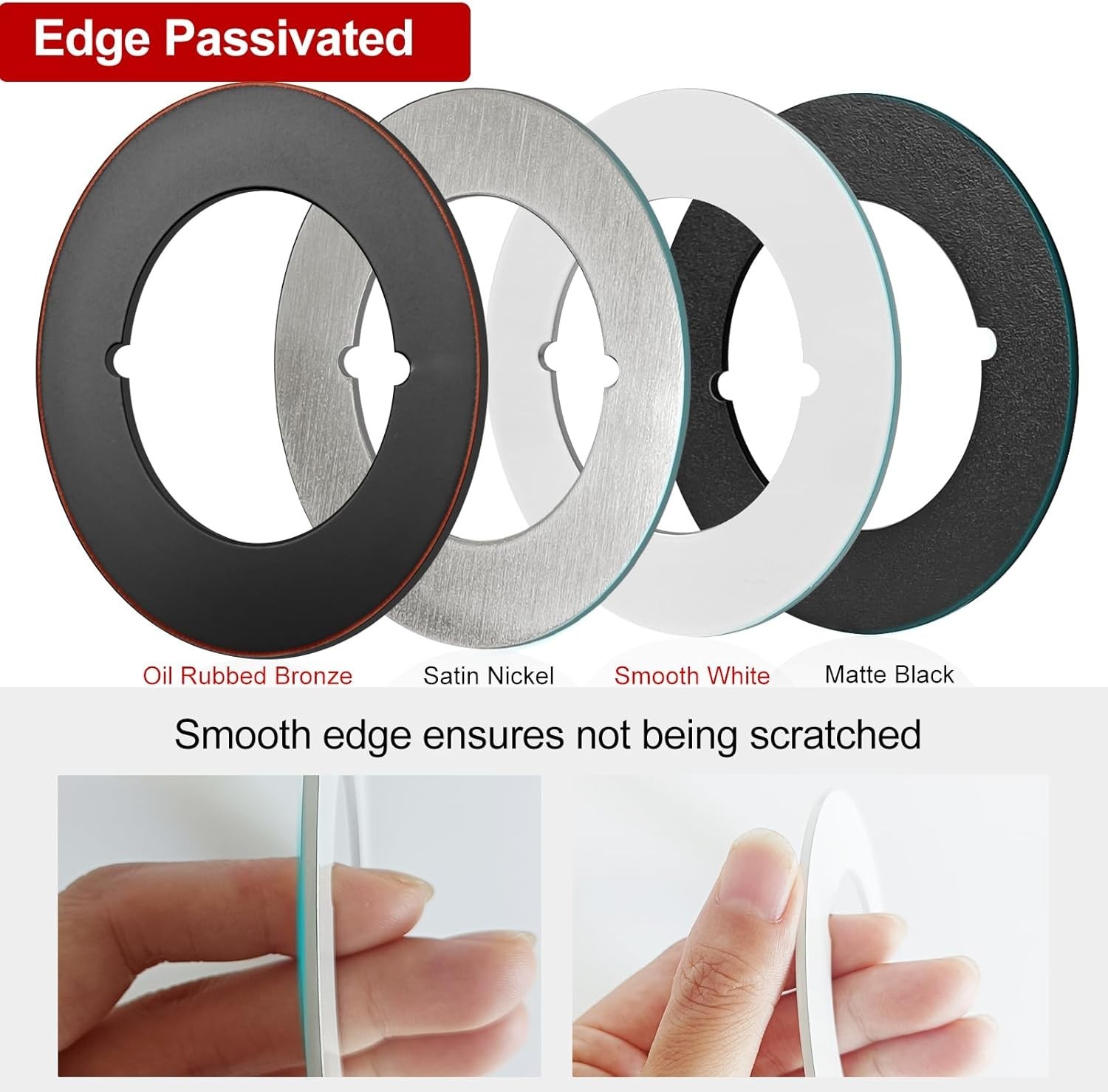 Door Knob Plates Round Version, Matte Black, Thick, Door Reinforcement Plate,…