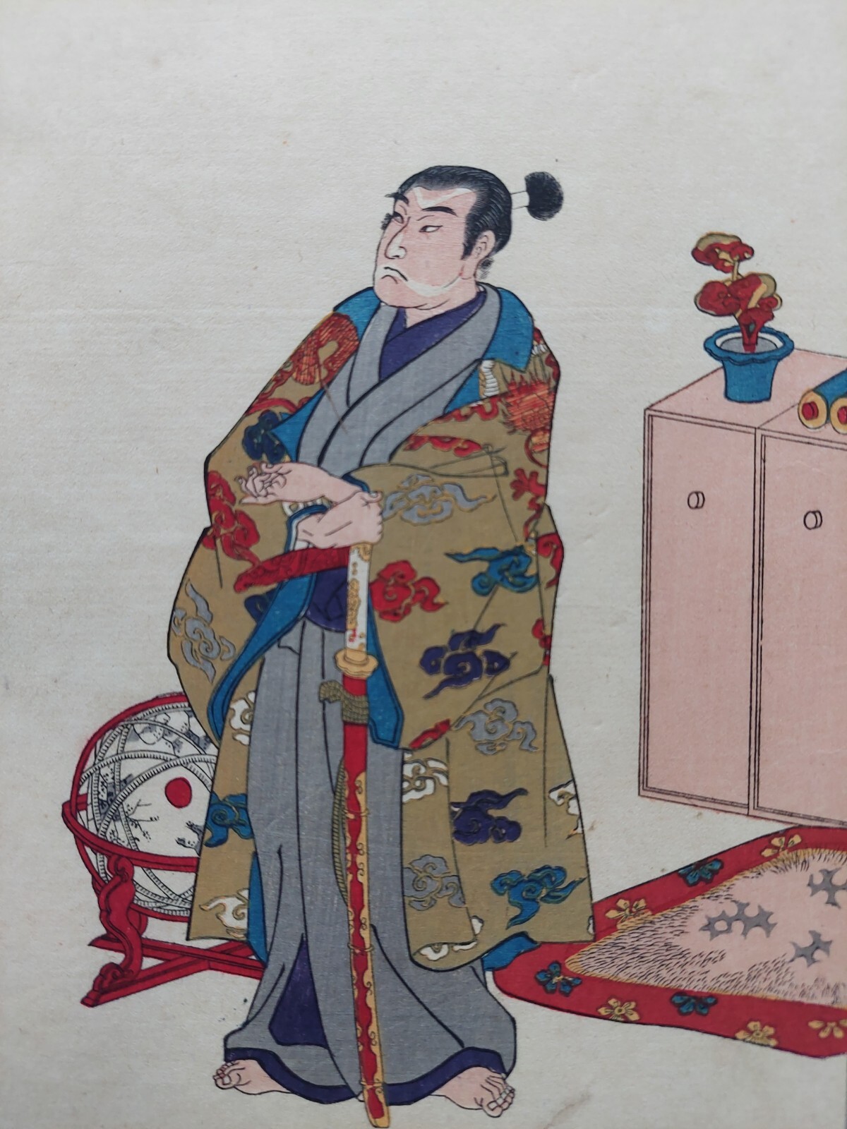 JAPANESE WOODBLOCK PRINT SAMURAI WARRIOR
