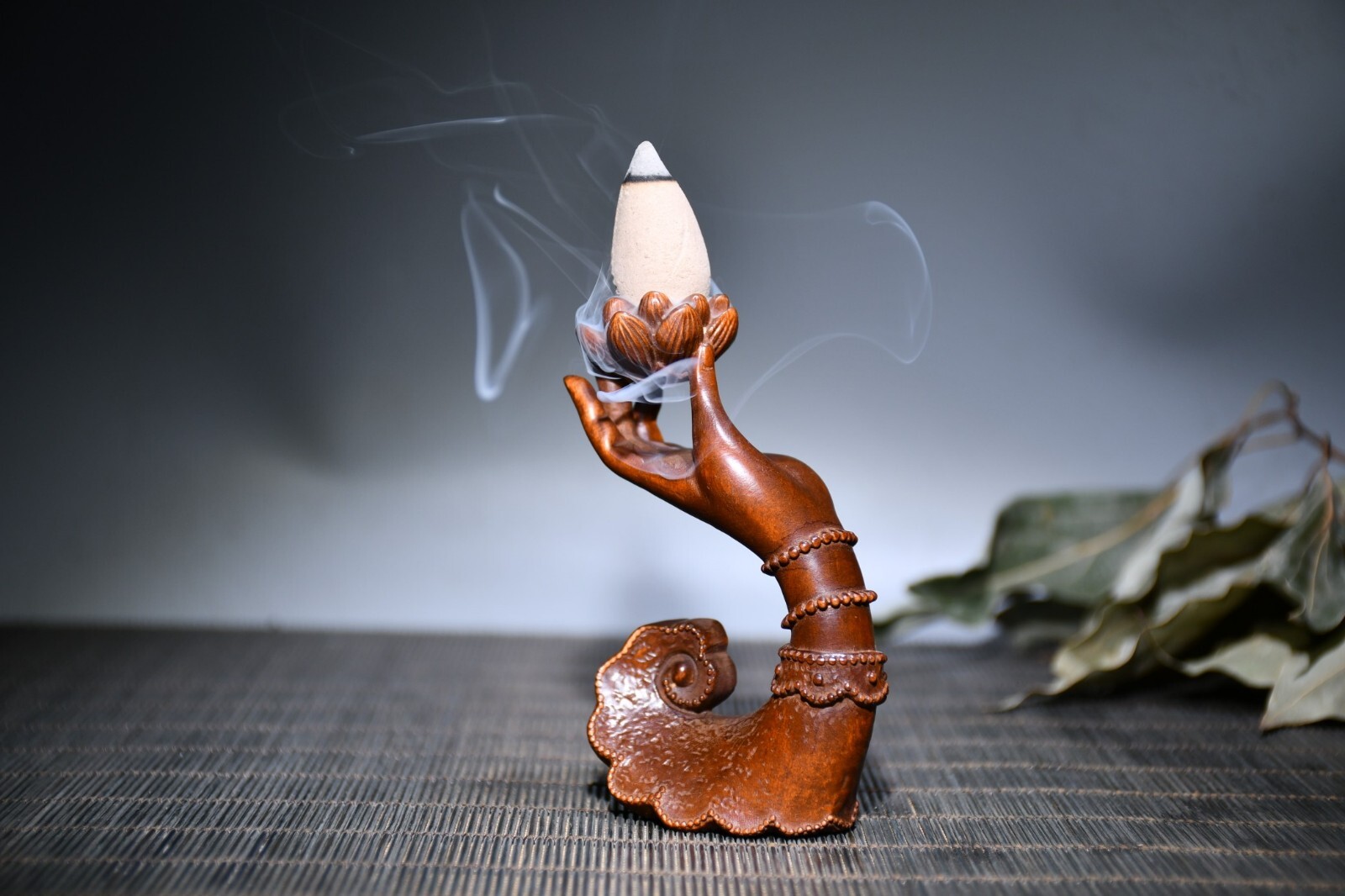 Red Copper Backflow Incense Burner Household Creative Decoration