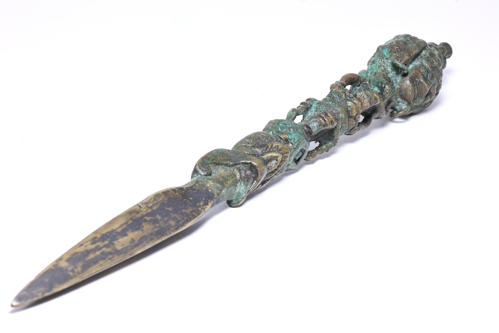 Authentic Ancient precious Tibet Buddhism Vajra Tiracultural relic Dorje Phurba