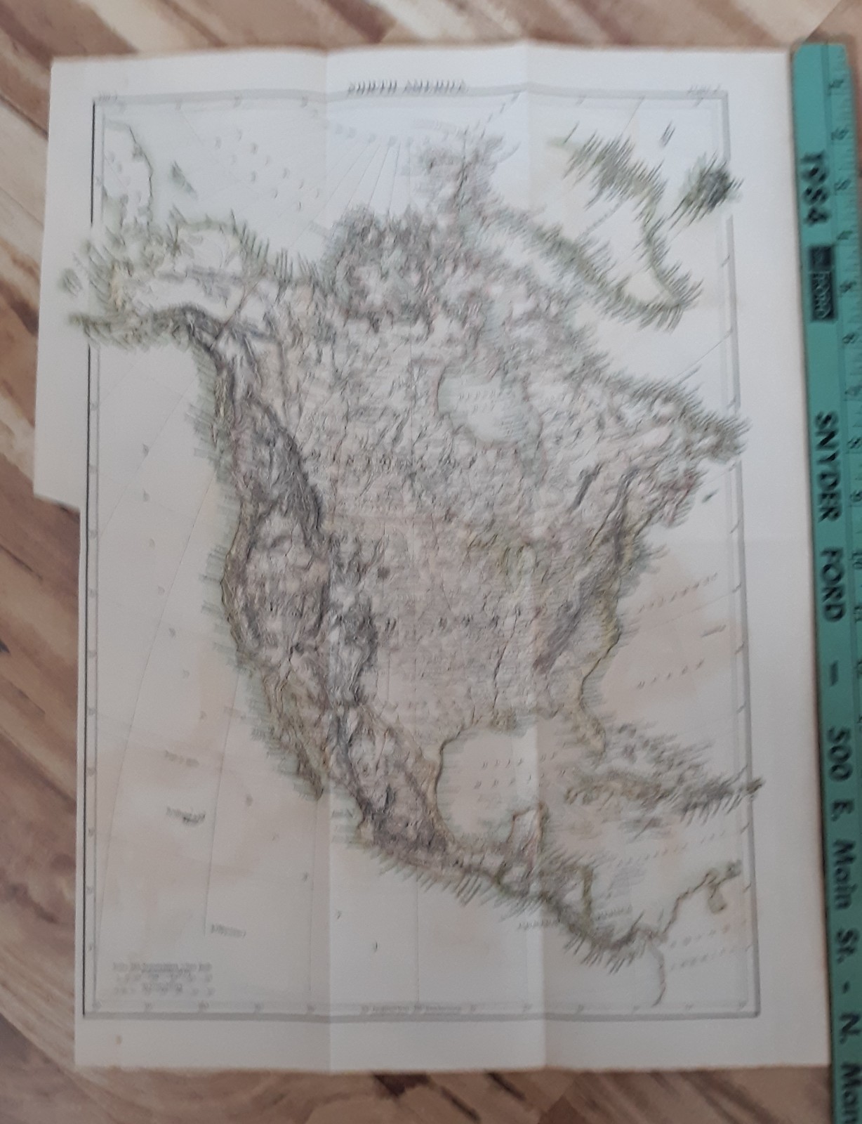North America map, 1893 Encyclopedia Brittanica, vintage, 14″x 19″, large size
