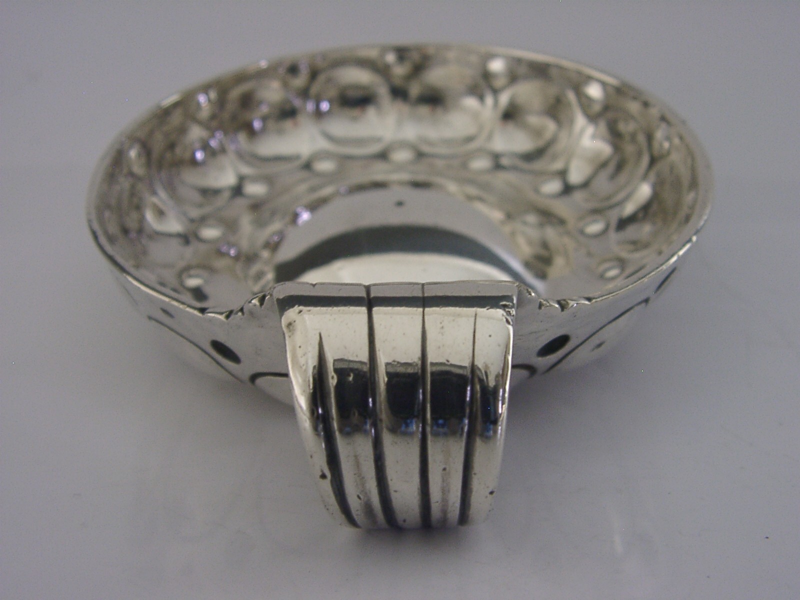RARE EARLY 1768 FRENCH ANTIQUE SOLID STERLING SILVER WINE TASTER BARWARE