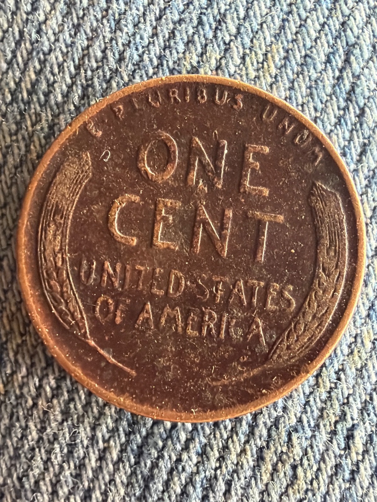 1945 wheat penny no mint mark