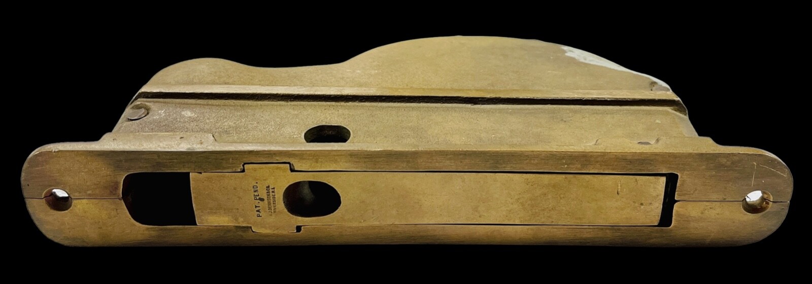 Rare Vintage Solid Brass Hidden Oar Holder By AJ Dennison Riverside Rhode Island
