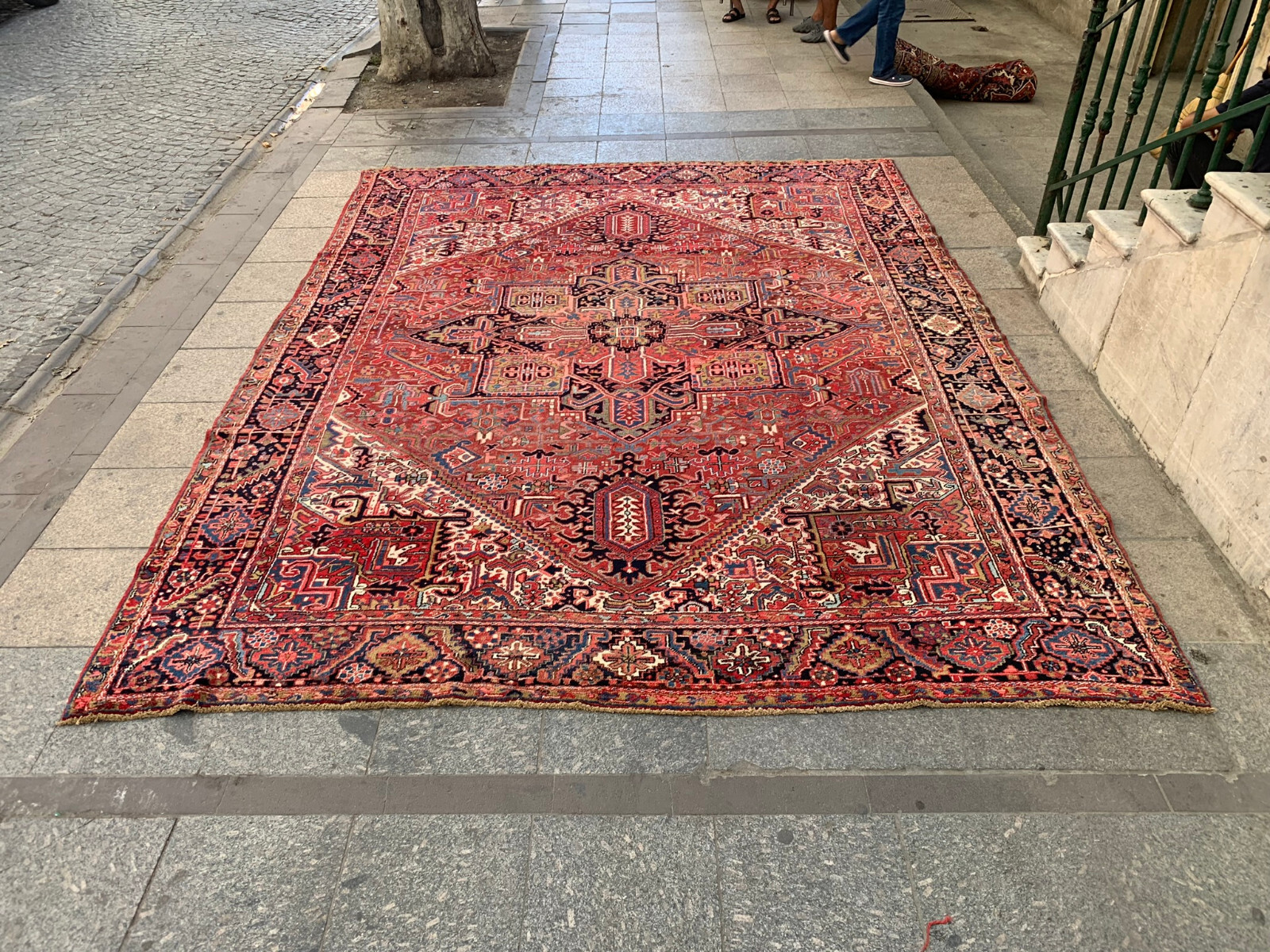 9’9” x 12’8” Vintage Carpet Natural Village Rug Handmade Rug.SKU:P1602