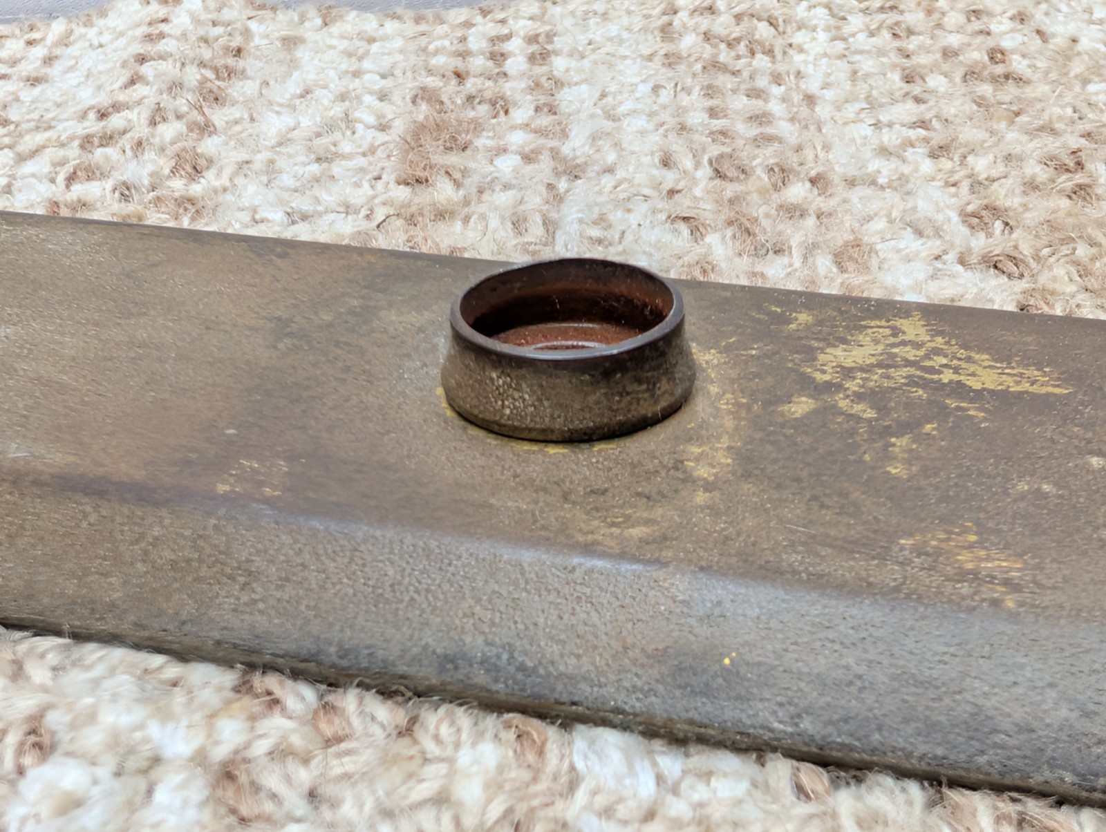 2 3/4″ x 10 7/16″ Antique Brass Plated Stamped Steel Door Knob Plate