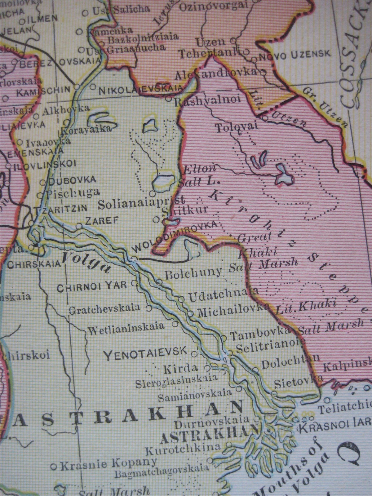 Original 1903 Map RUSSIA St. Petersburg Moscow Finland Poland Warsaw Crimea Kars