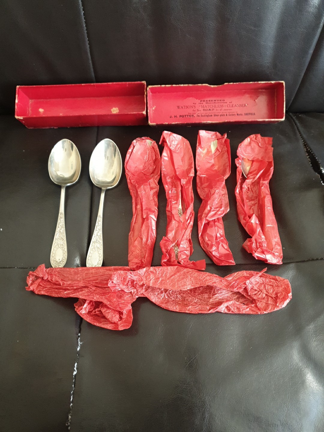 Vintage J.H.Potter Silver Plate Spoons Rockingham Silver Plate Works Sheffield