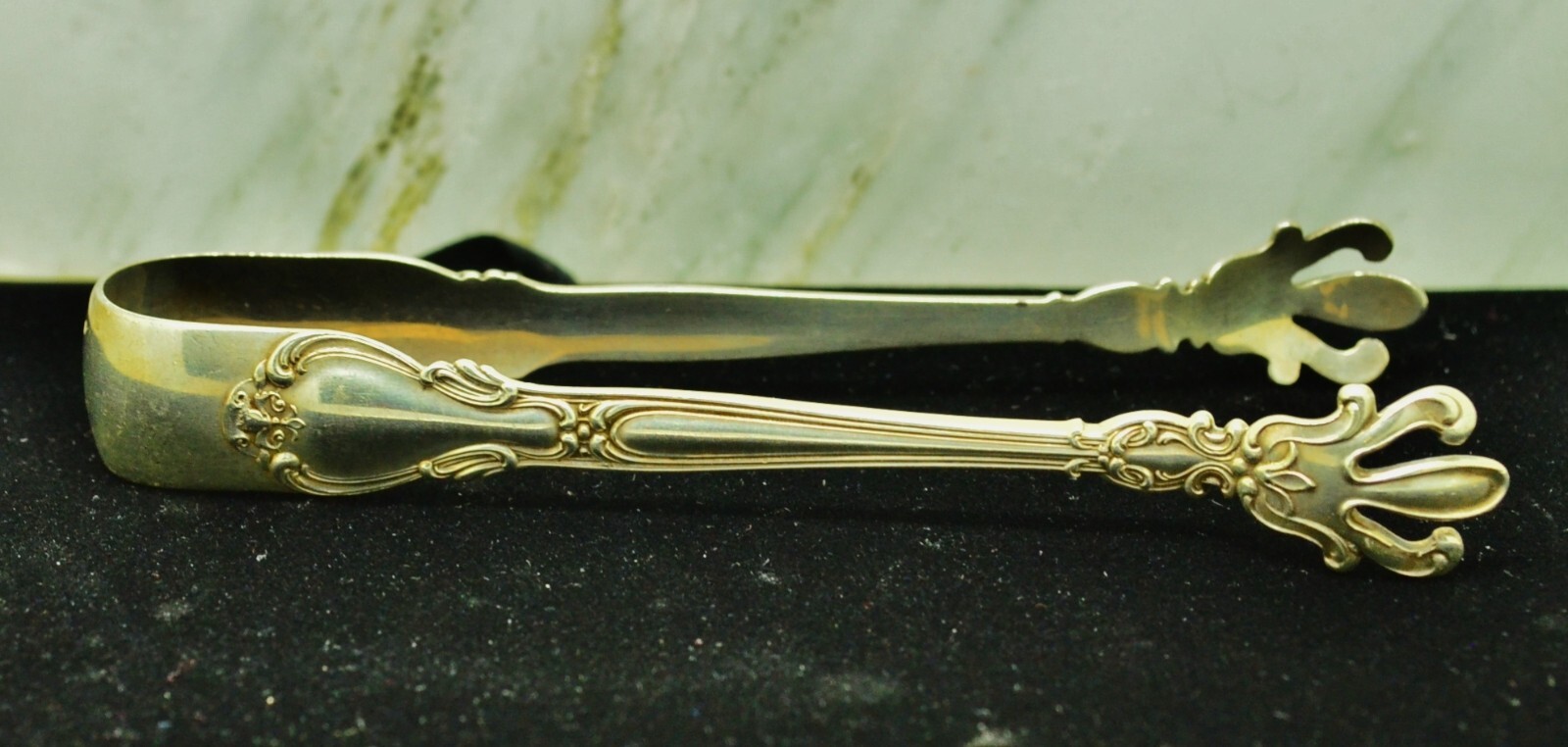 925 Sterling Silver Gorham Large Sugar Cube Tong Buckingham 5″ 38.7g
