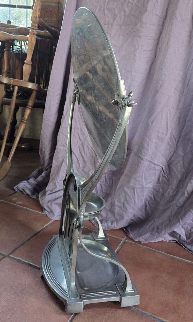 ANTIQUE 1900s Jugendstil Art Nouveau Deco Table Vanity Mirror WMF