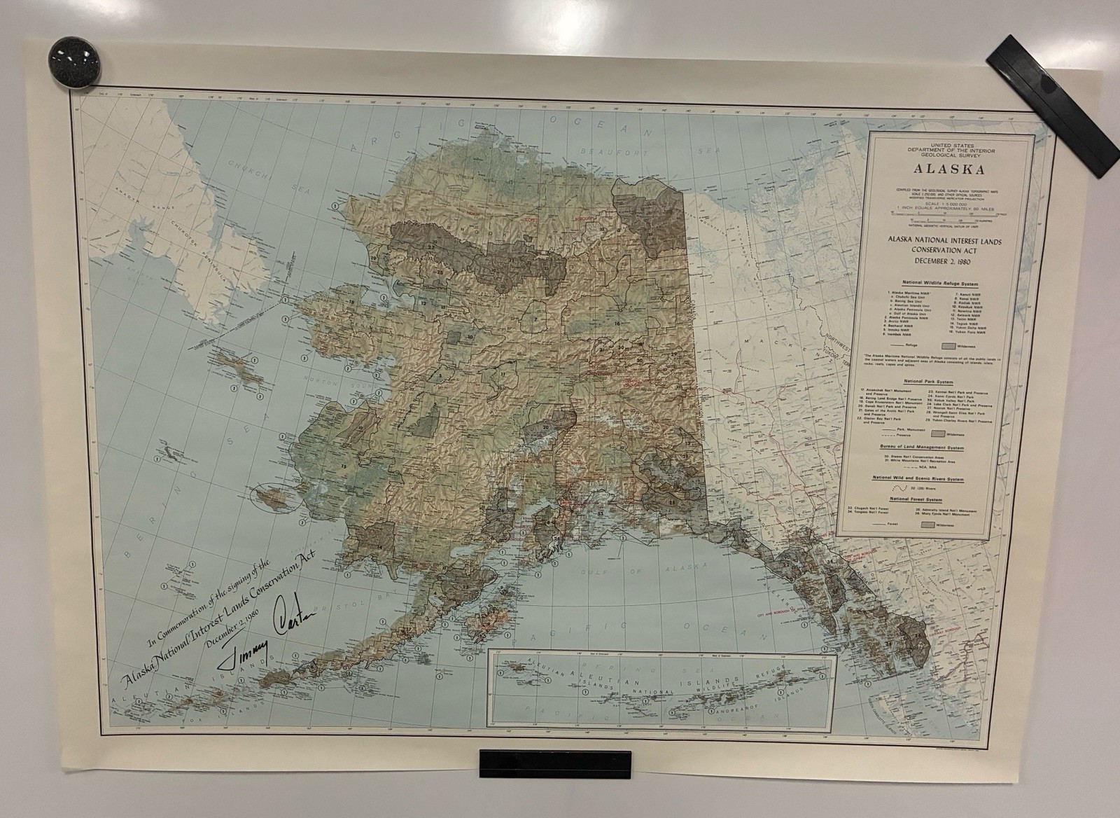 Alaska National Interest Lands Conservation Act Map 1980 Jimmy Carter