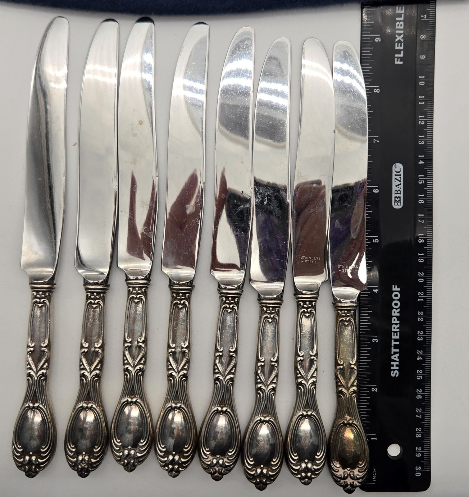 Antique 1905 Frank M Whiting Victoria-Florence Sterling Silverware Service for 8
