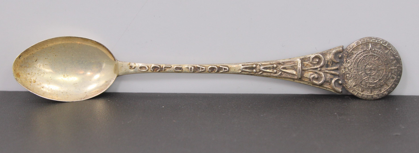 Sterling Silver Mexico Mayan Calendar Souvenir Spoon