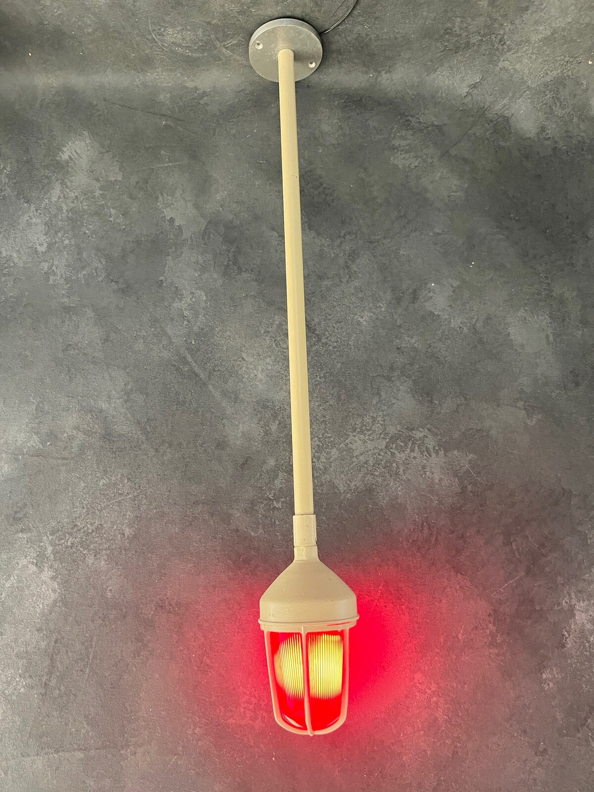 Crouse Hinds Post Light Red Glass Beacon Nautical Pendant Pole Stand Hanging