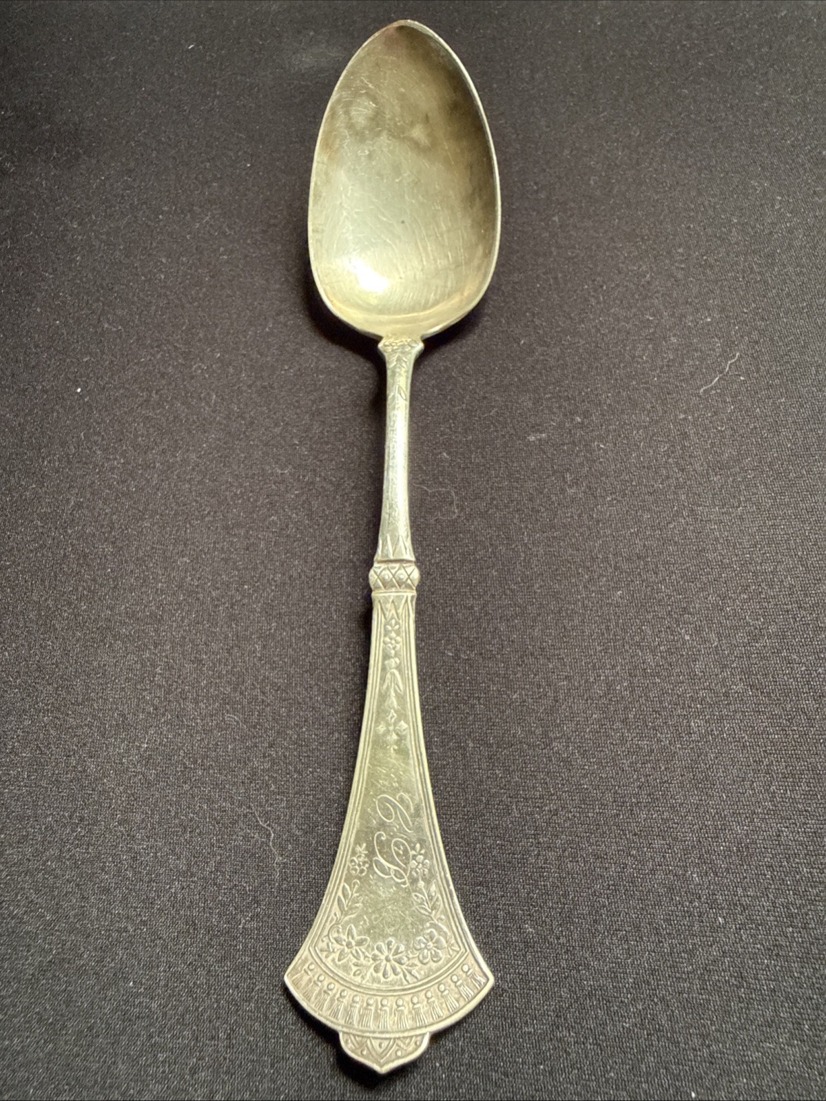 Antique 1847 Crown Pattern Large Spoon By Rogers Bros Silver Plate