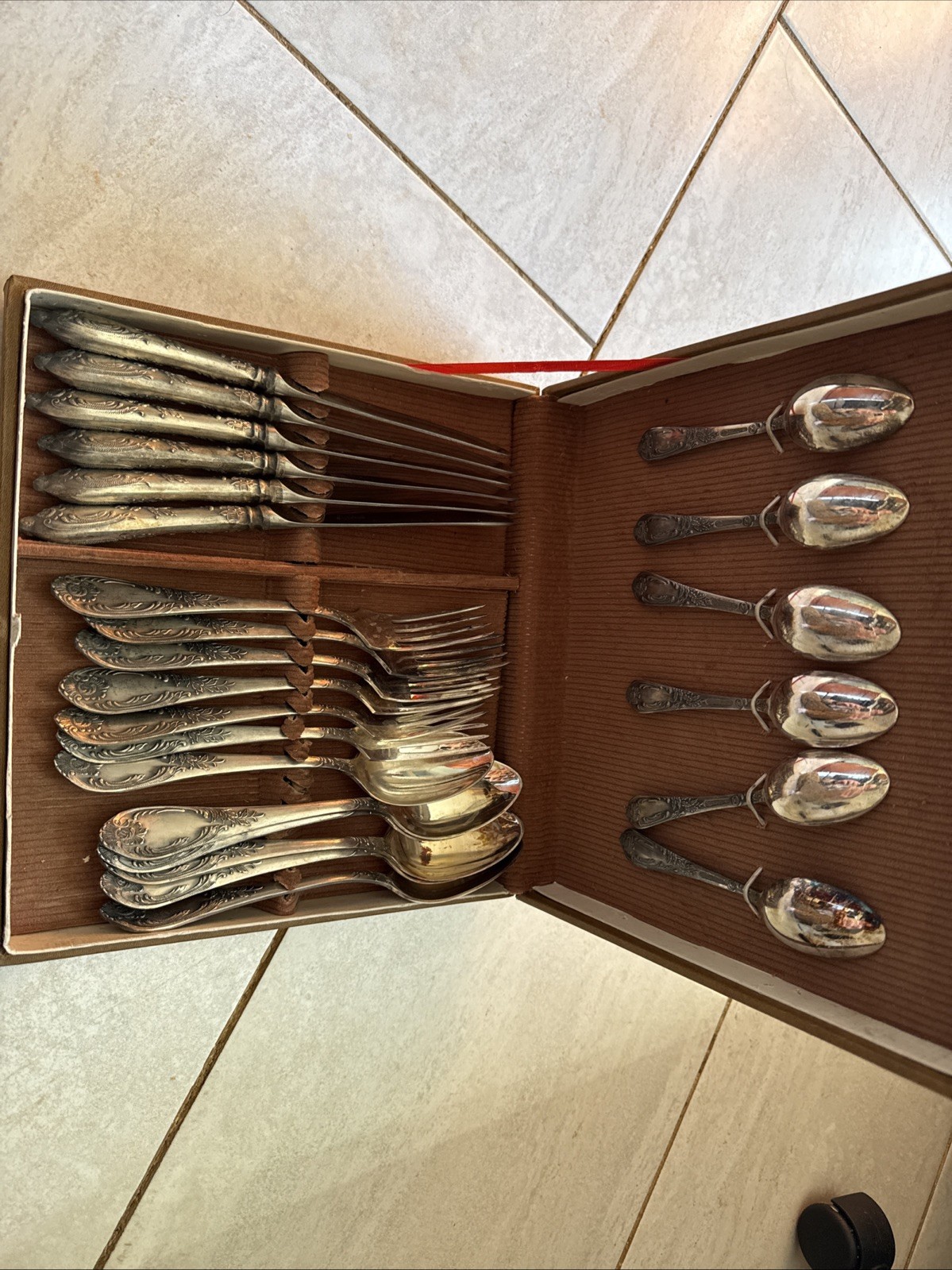 A set of ZISH cutlery silver—plated nickel silver (MNC – copper, nickel 24 items