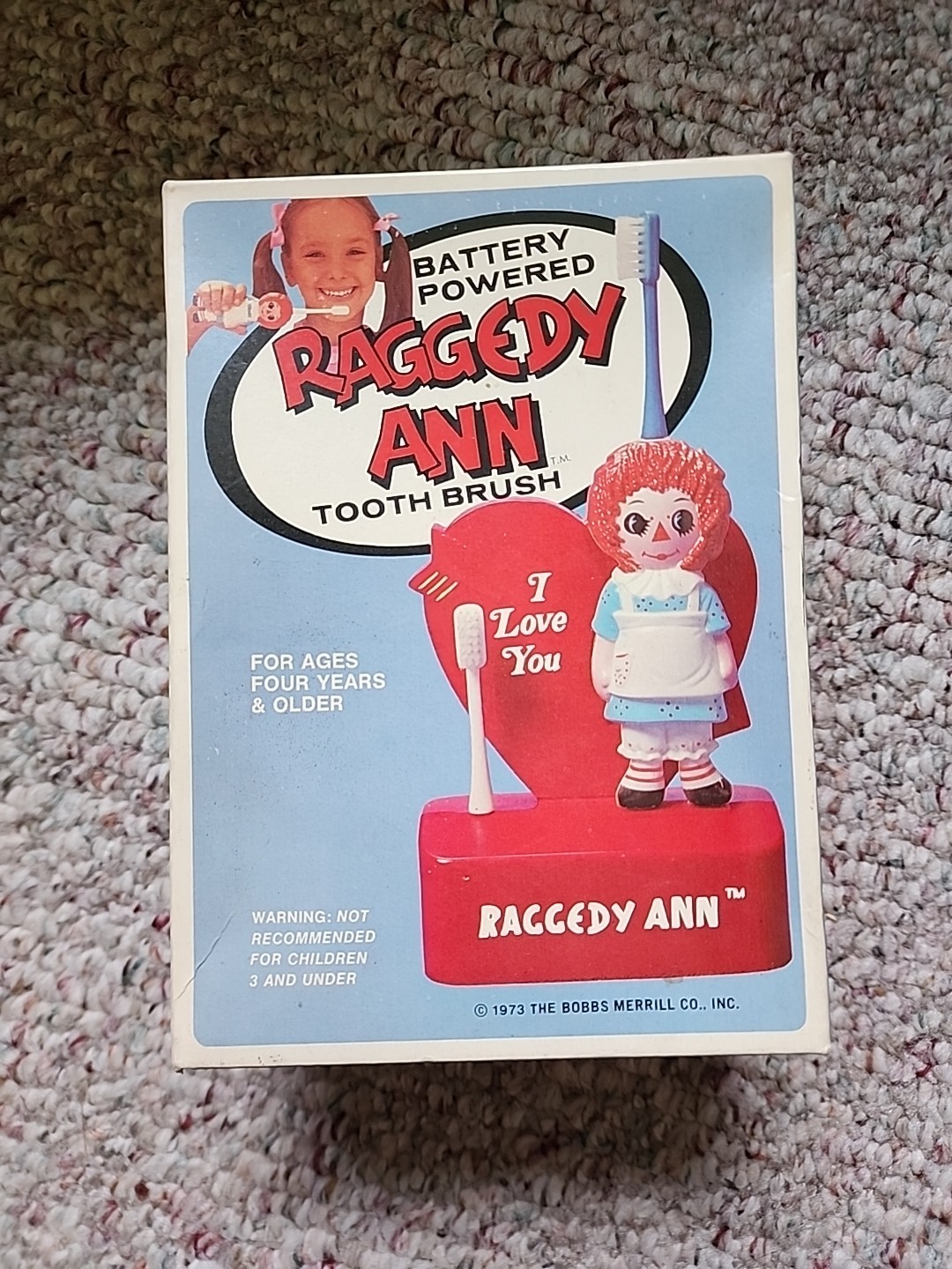 Raggedy Ann Vintage 1973 Battery-Powered Toothbrush No7001 Appears Never Used