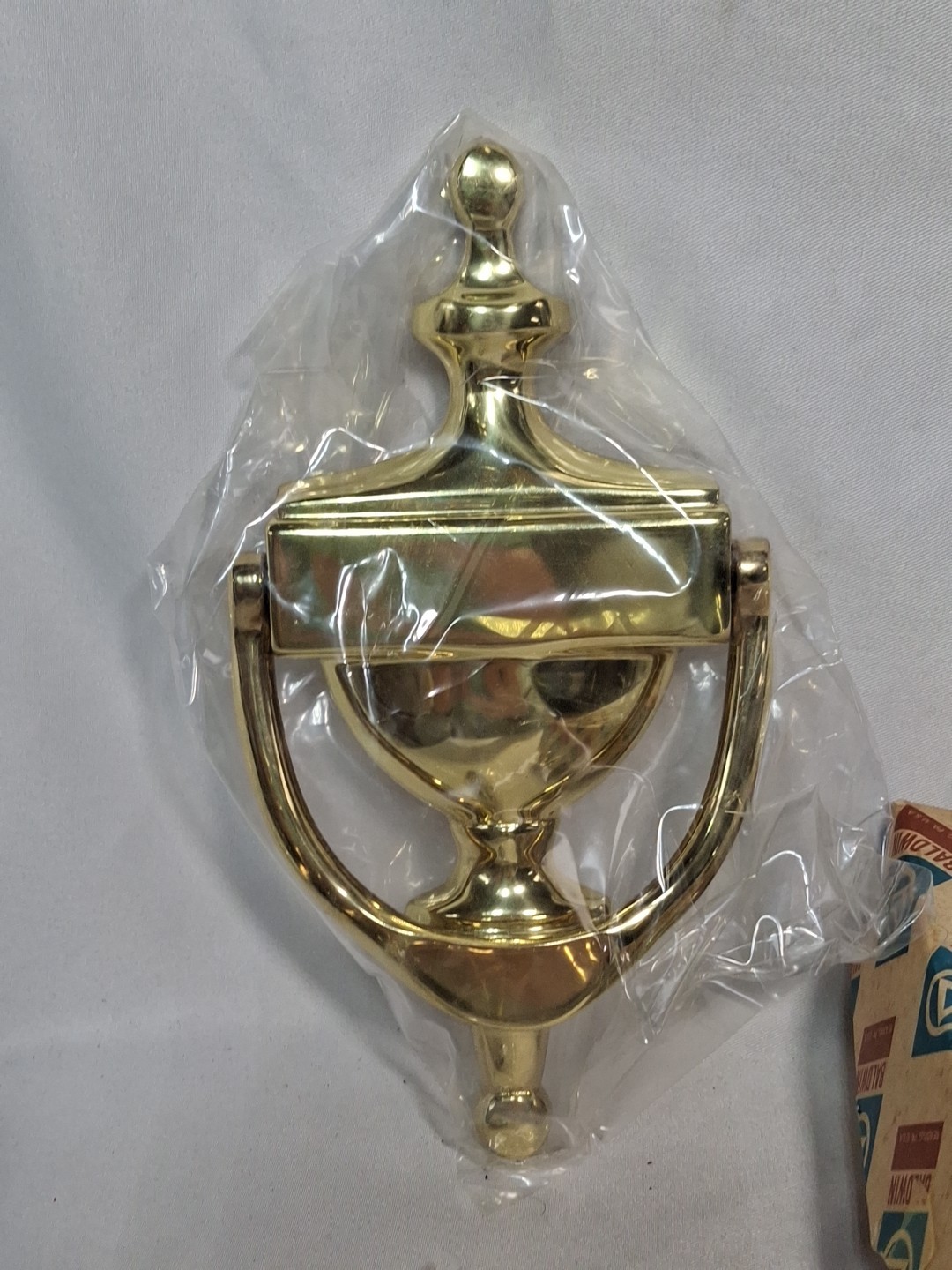 Vintage Brass Baldwin No.327 Solid Forged Brass Door Knocker Made In USA NOS