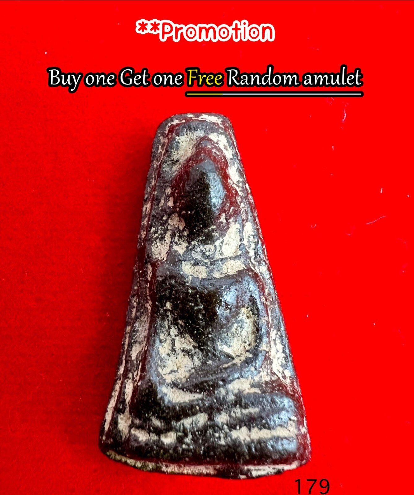 Old Thai Budda AMULET, Phra Phong Suphan, No.179