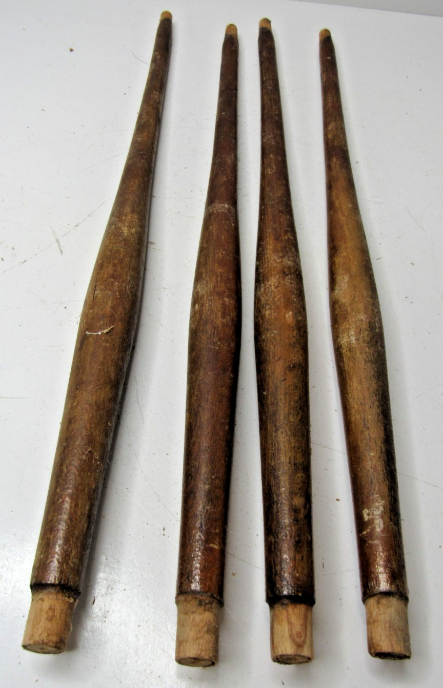 Lot Of 4 pc. Vintage Turned Wood Spindles Assorted for Chairs & Decor #P23-6