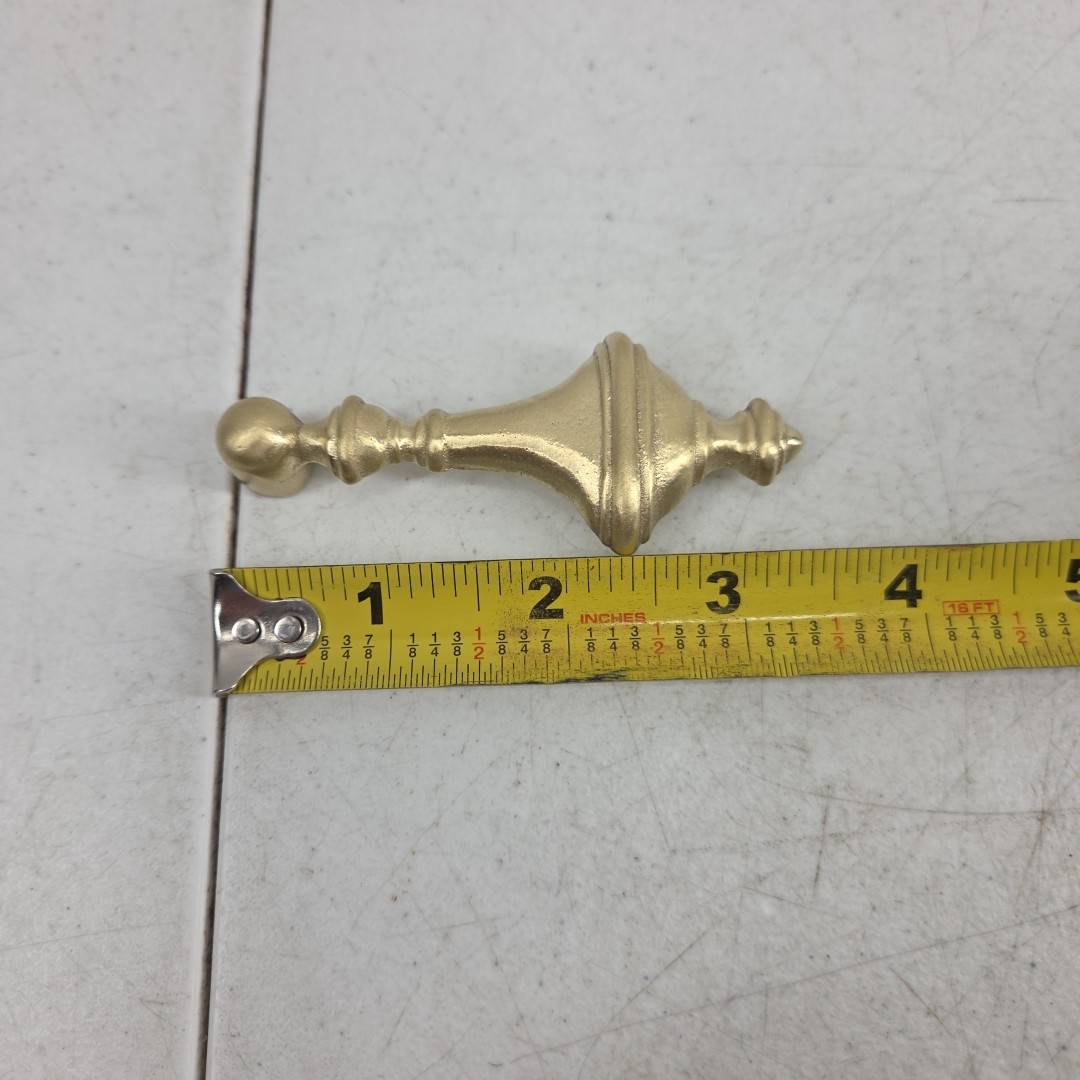 Antique Solid Brass Door Knocker Part Finial Windsor Tip Gold A9852